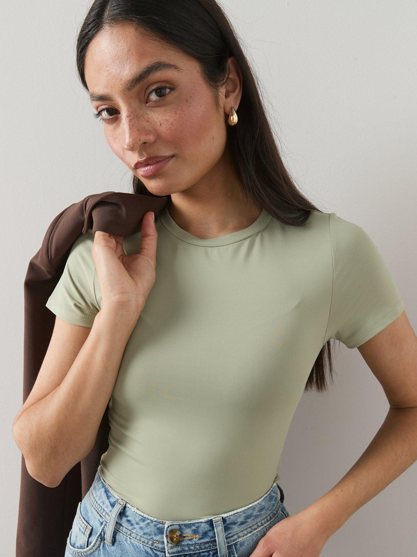 Image 5 of 6 of The Very Collection Soft Touch Short Sleeve Tee - Sage
