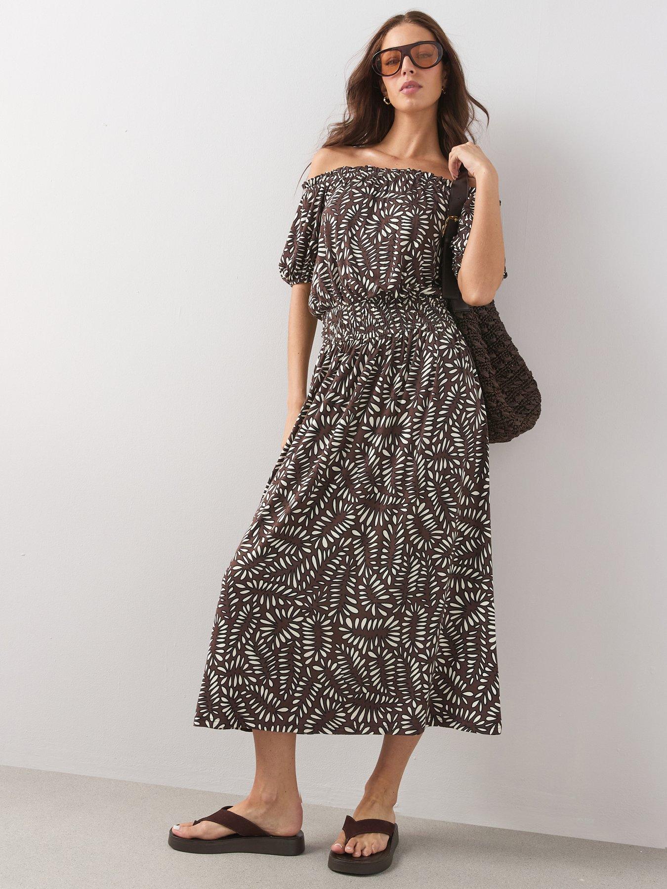 the-very-collection-viscose-bardot-midaxi-dressfront