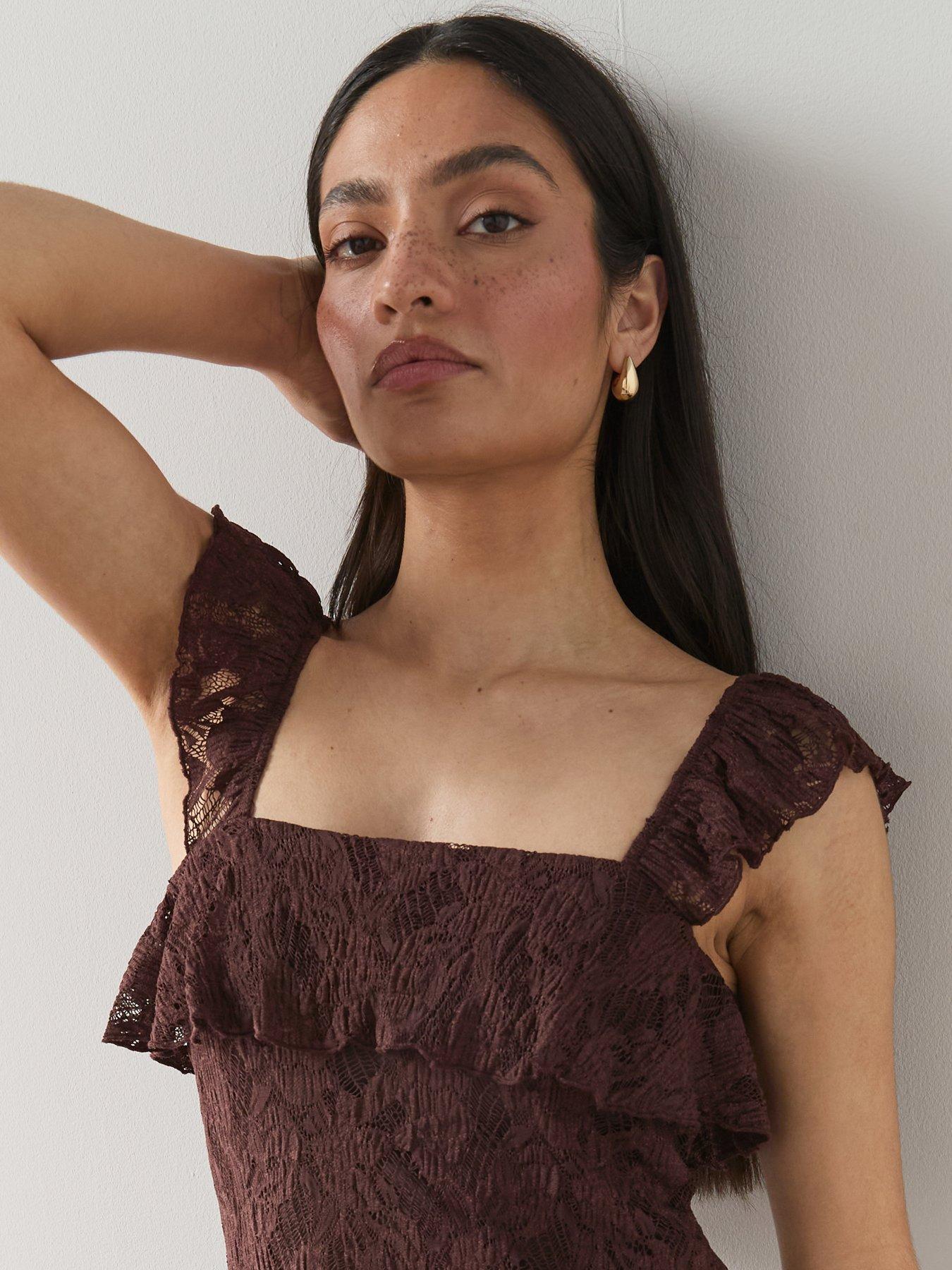 the-very-collection-frill-strap-lace-mini-dressoutfit