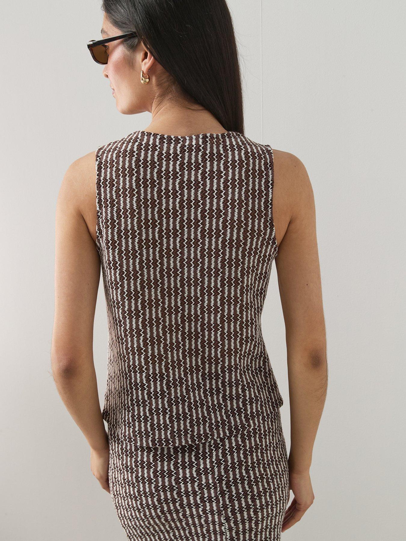 Image 2 of 6 of The Very Collection Crochet Tie Front Top Co-ord