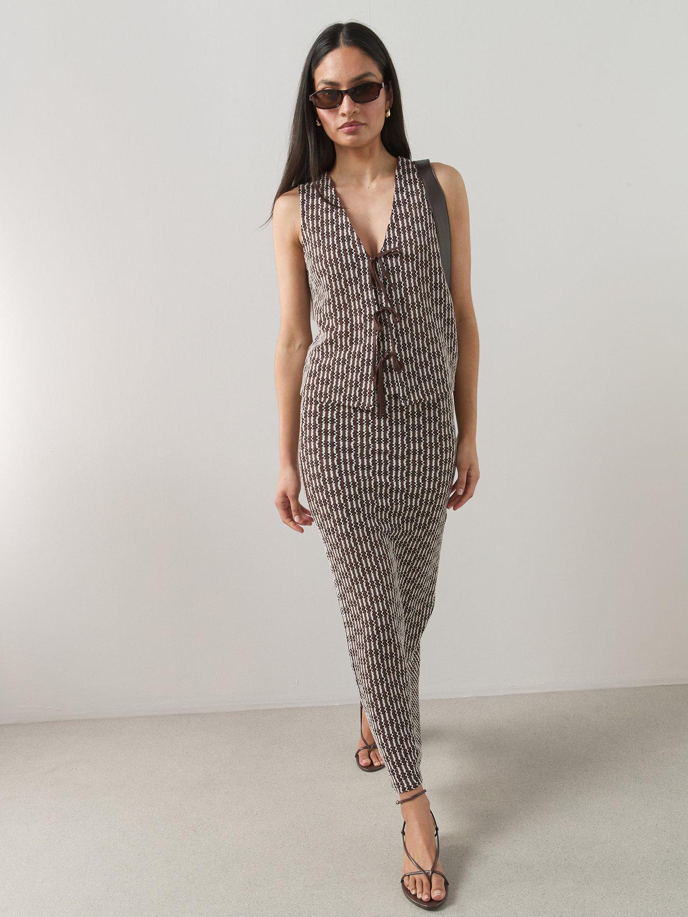 Image 6 of 6 of The Very Collection Crochet Tie Front Top Co-ord