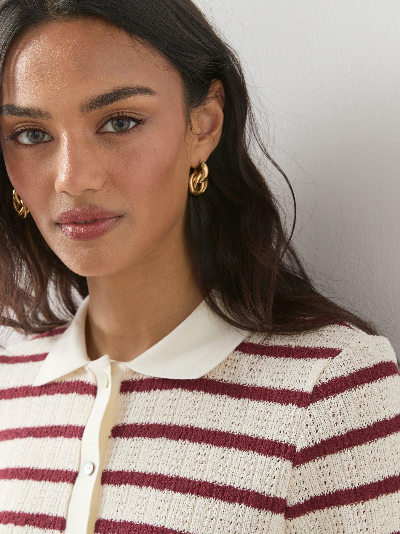 the-very-collection-stripe-crochet-button-up-shirt-co-ordoutfit