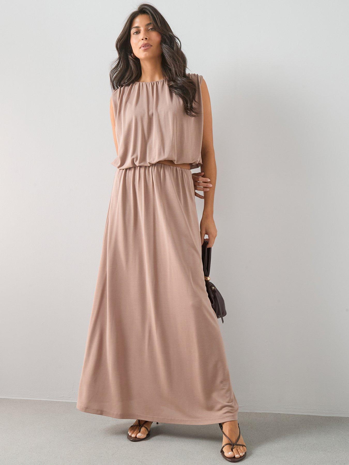 The Very Collection Modal Maxi Co-ord Skirt - Taupe
