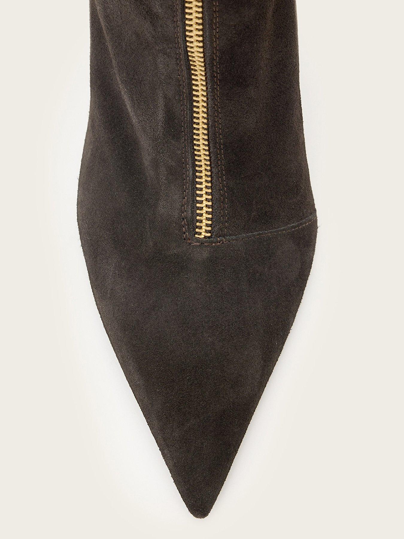 Image 4 of 7 of AllSaints Natasha Suede Boot - Brown