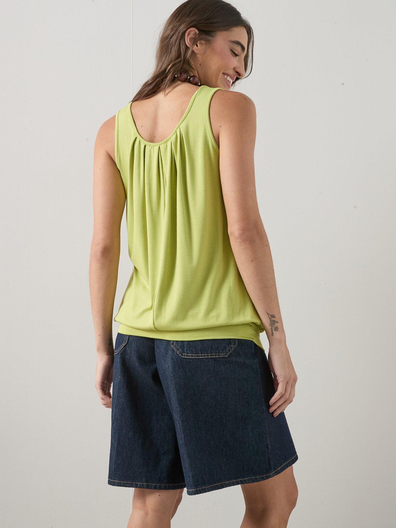 Image 2 of 7 of The Very Collection Stretch Bubble Hem Vest - Green
