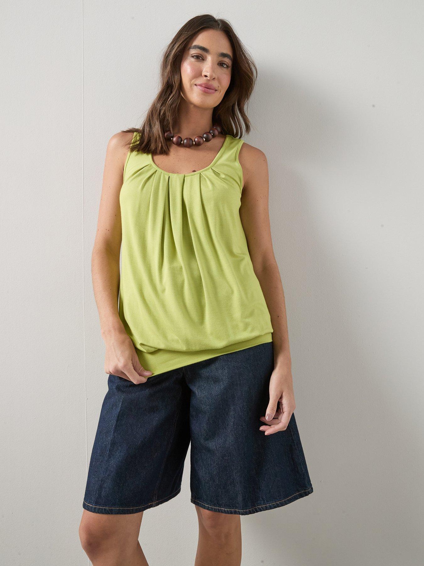 Image 5 of 7 of The Very Collection Stretch Bubble Hem Vest - Green