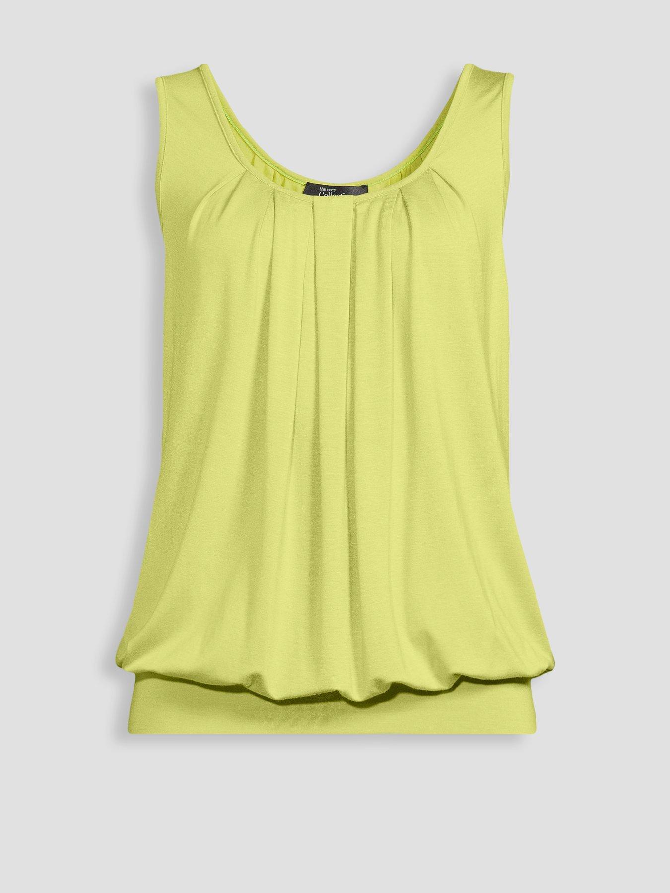 Image 7 of 7 of The Very Collection Stretch Bubble Hem Vest - Green