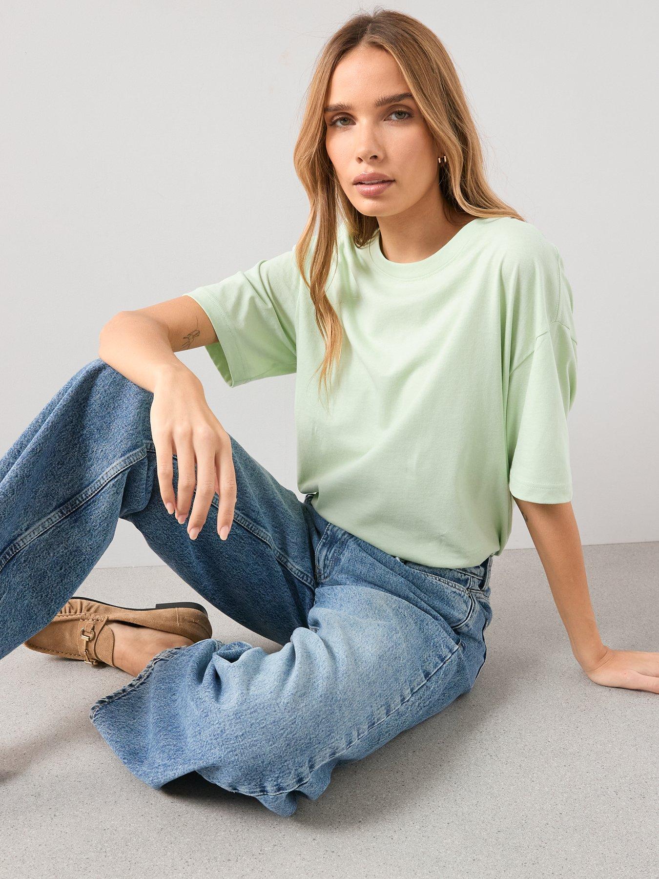 the-very-collection-crew-neck-oversized-t-shirt-lime-greendetail
