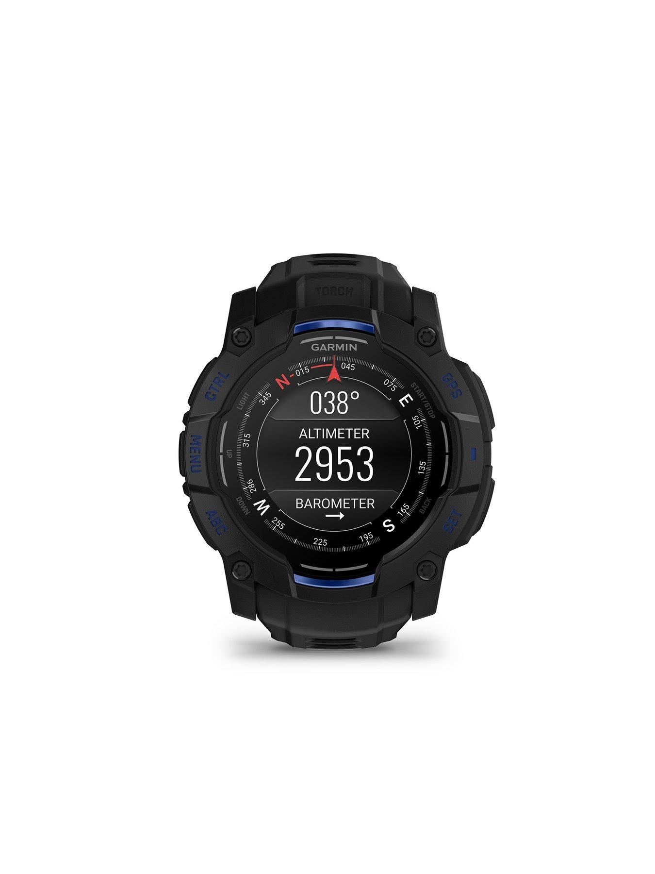 Image 7 of 7 of Garmin Instinct 3&nbsp;50mm Smartwatch &nbsp;- Black with Bolt Blue Accents