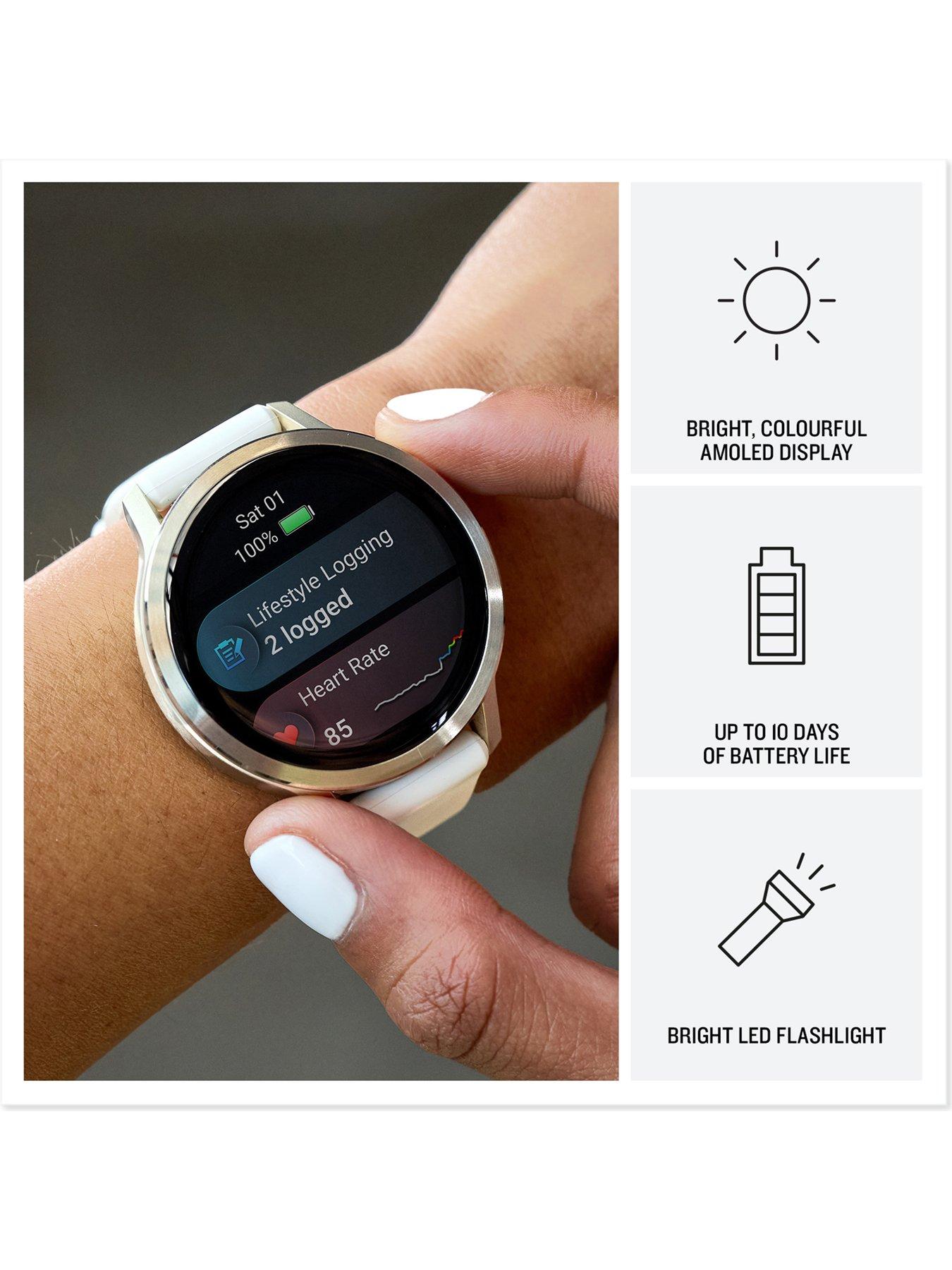 Image 3 of 7 of Garmin Garmin Venu 4 - 41mm, Slate Bezel with Black Silicone Band