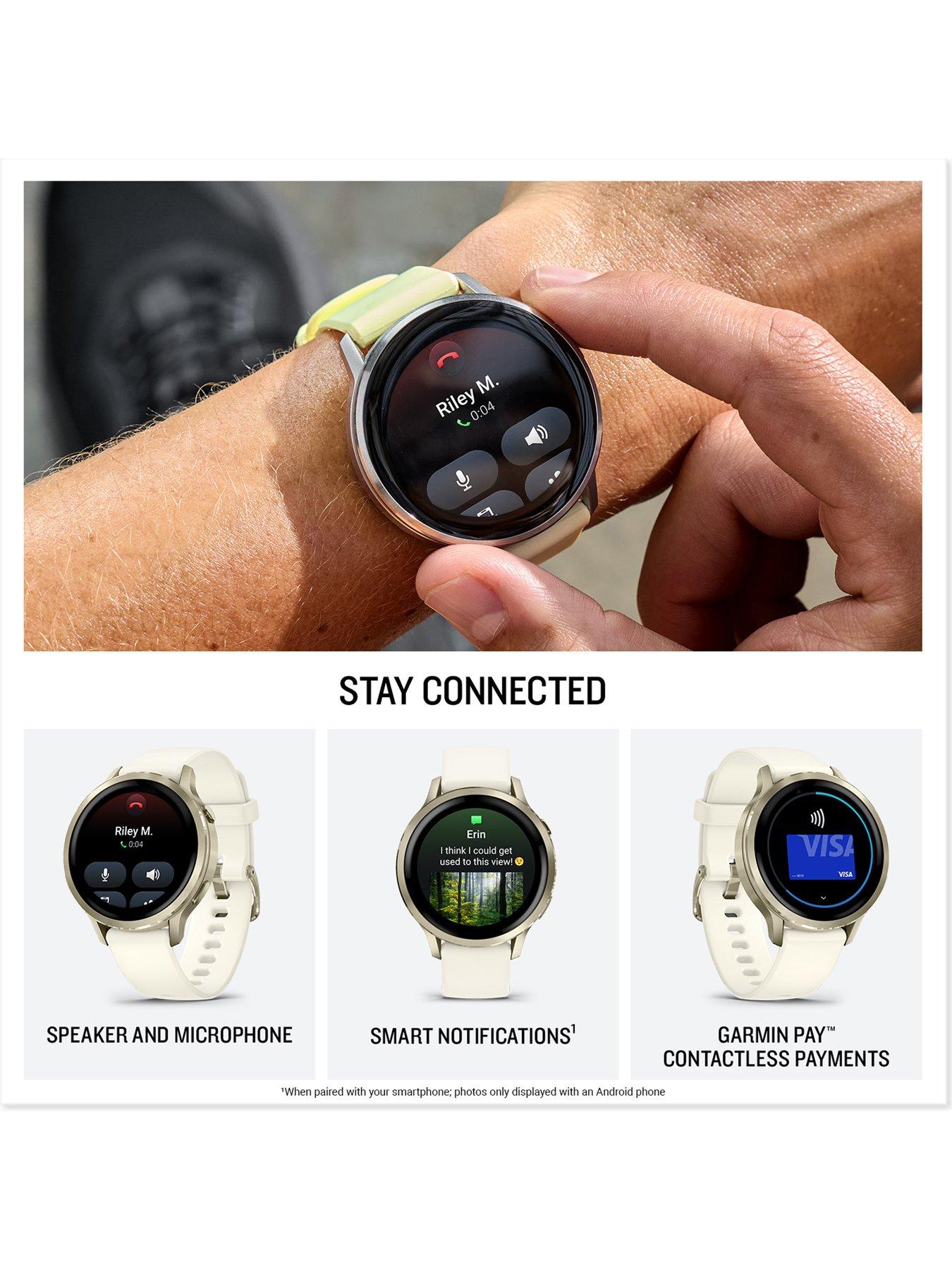Image 4 of 7 of Garmin Garmin Venu 4 - 41mm, Slate Bezel with Black Silicone Band
