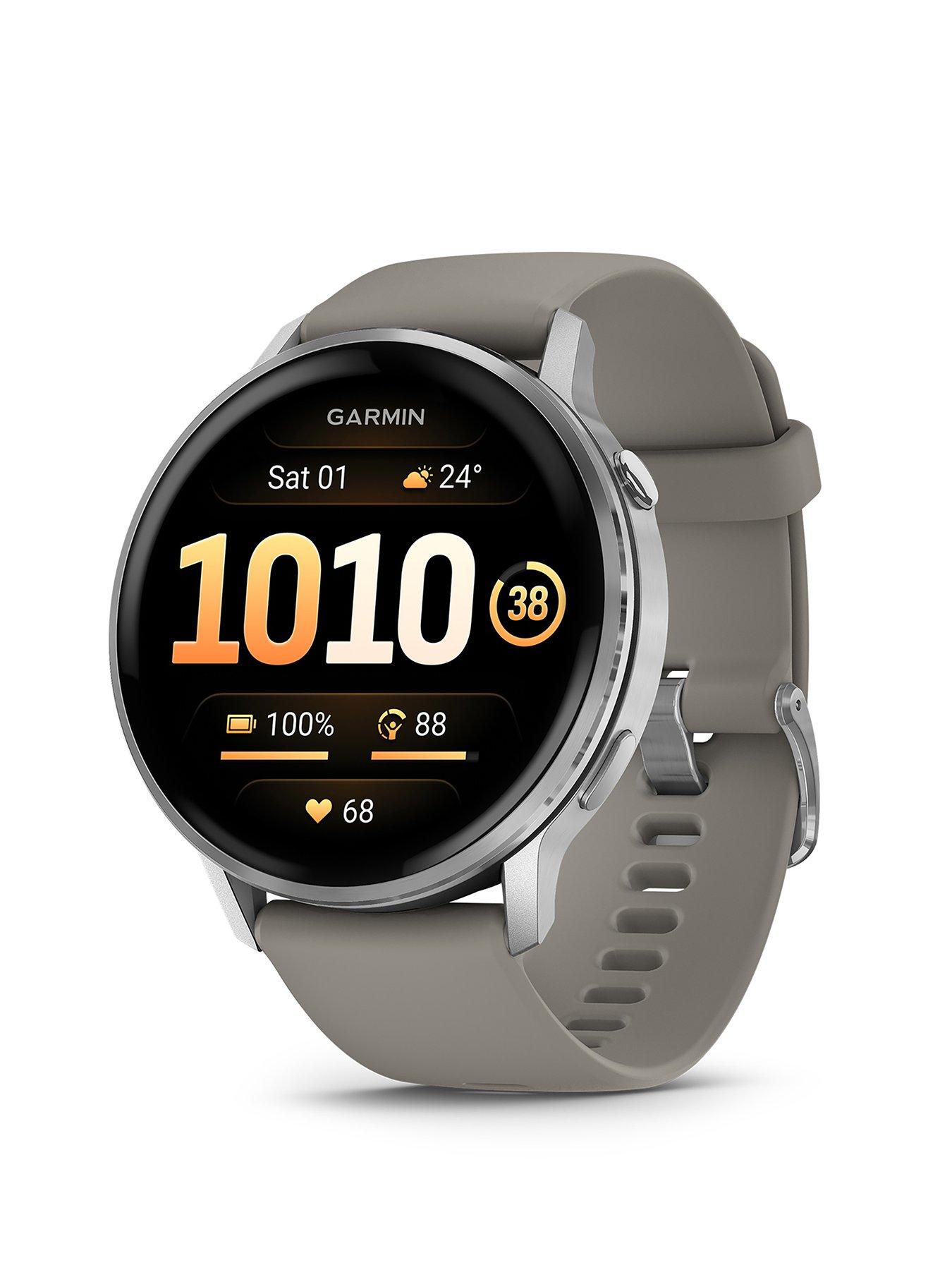 garmin-garmin-venu-4-45mm-silver-bezel-with-citron-silicone-band