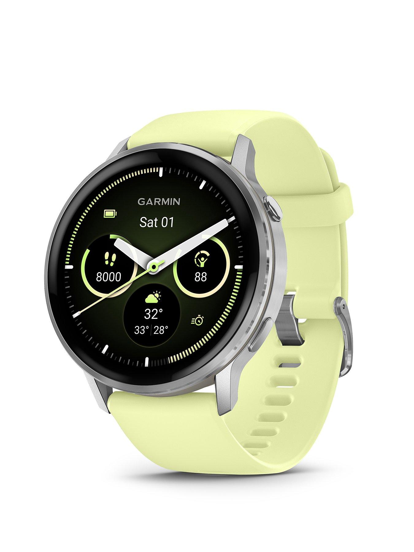 garmin-garmin-venu-4-45mm-silver-bezel-with-citron-silicone-band