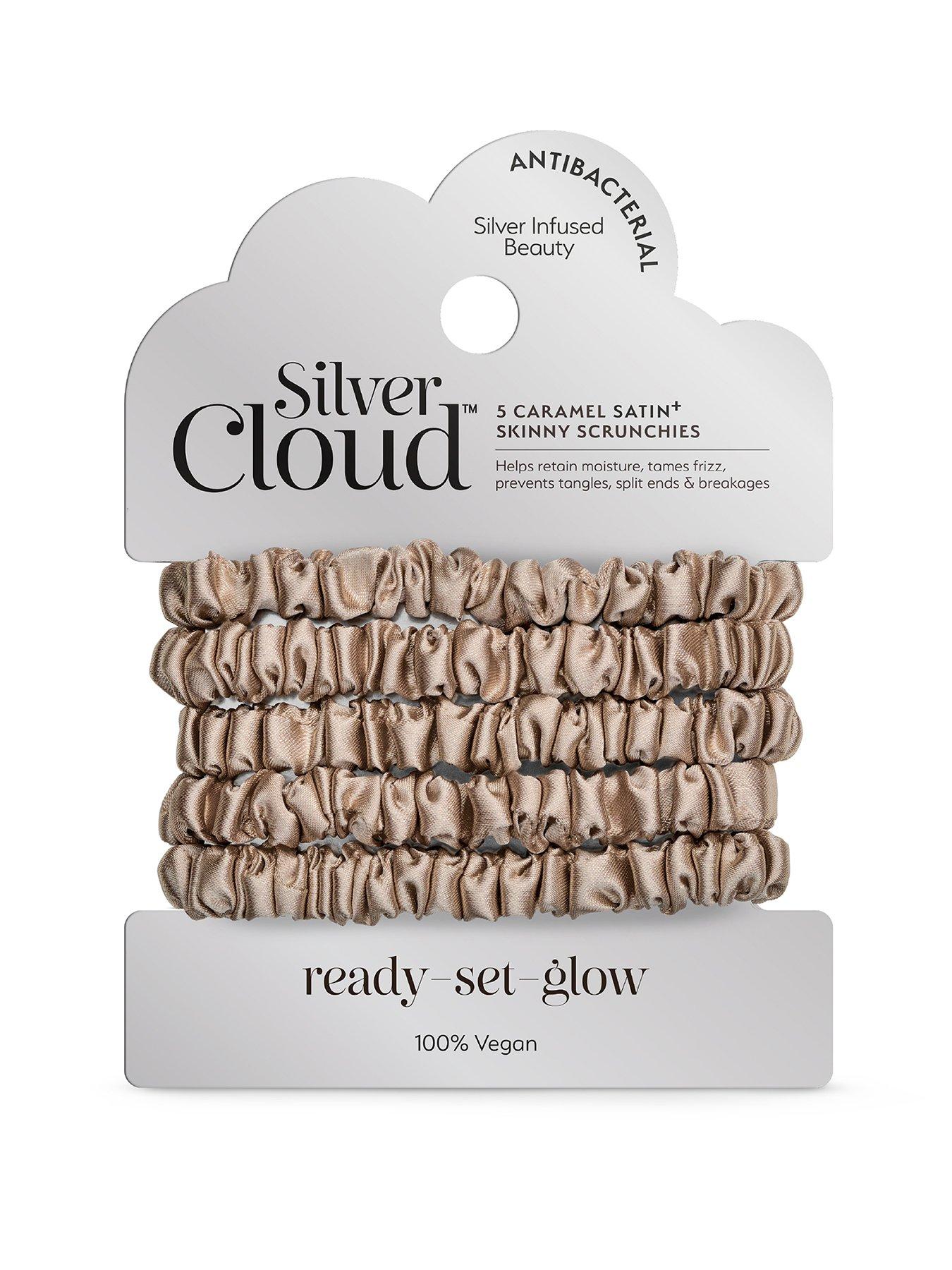 silver-cloud-satin-skinny-scrunchies-x-5-infused-with-silver-ions-caramel