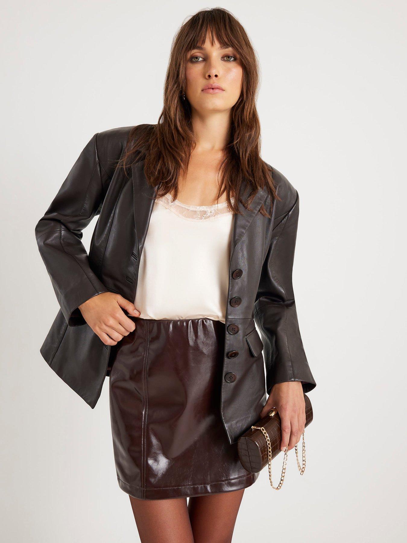 river-island-faux-leather-mini-skirt-brown