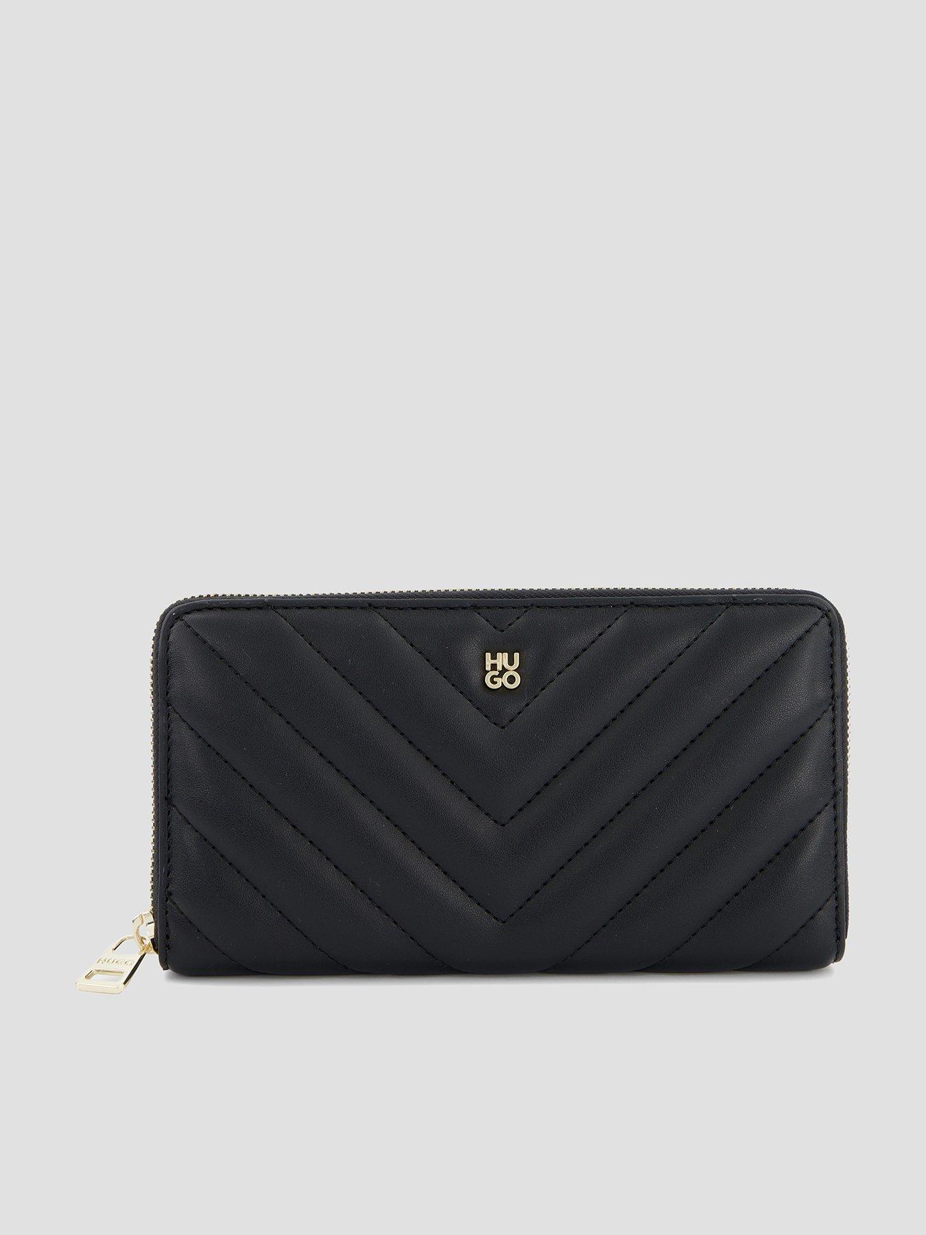 Image 1 of 4 of BOSS Logo Chevron Purse - Black