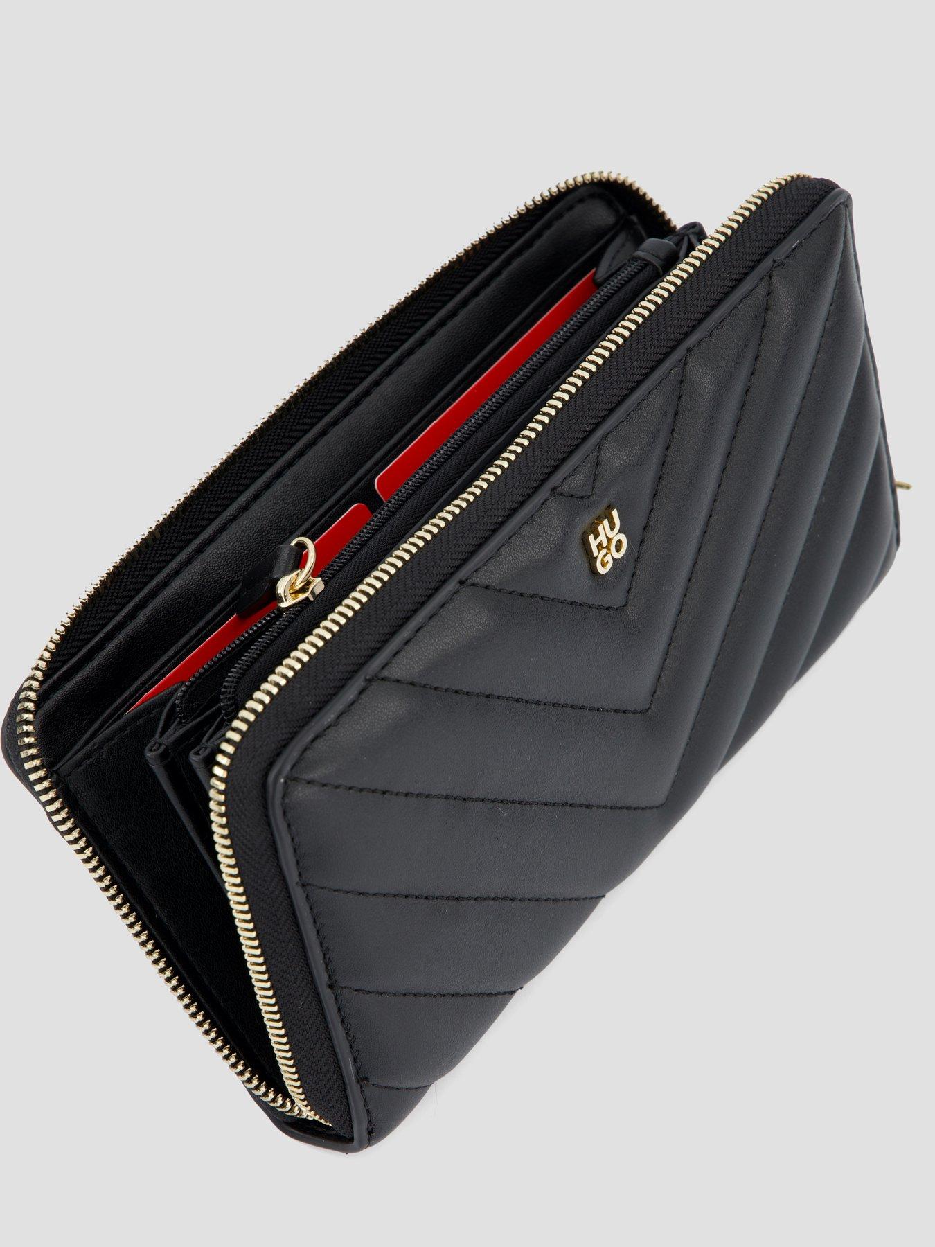 Image 2 of 4 of BOSS Logo Chevron Purse - Black