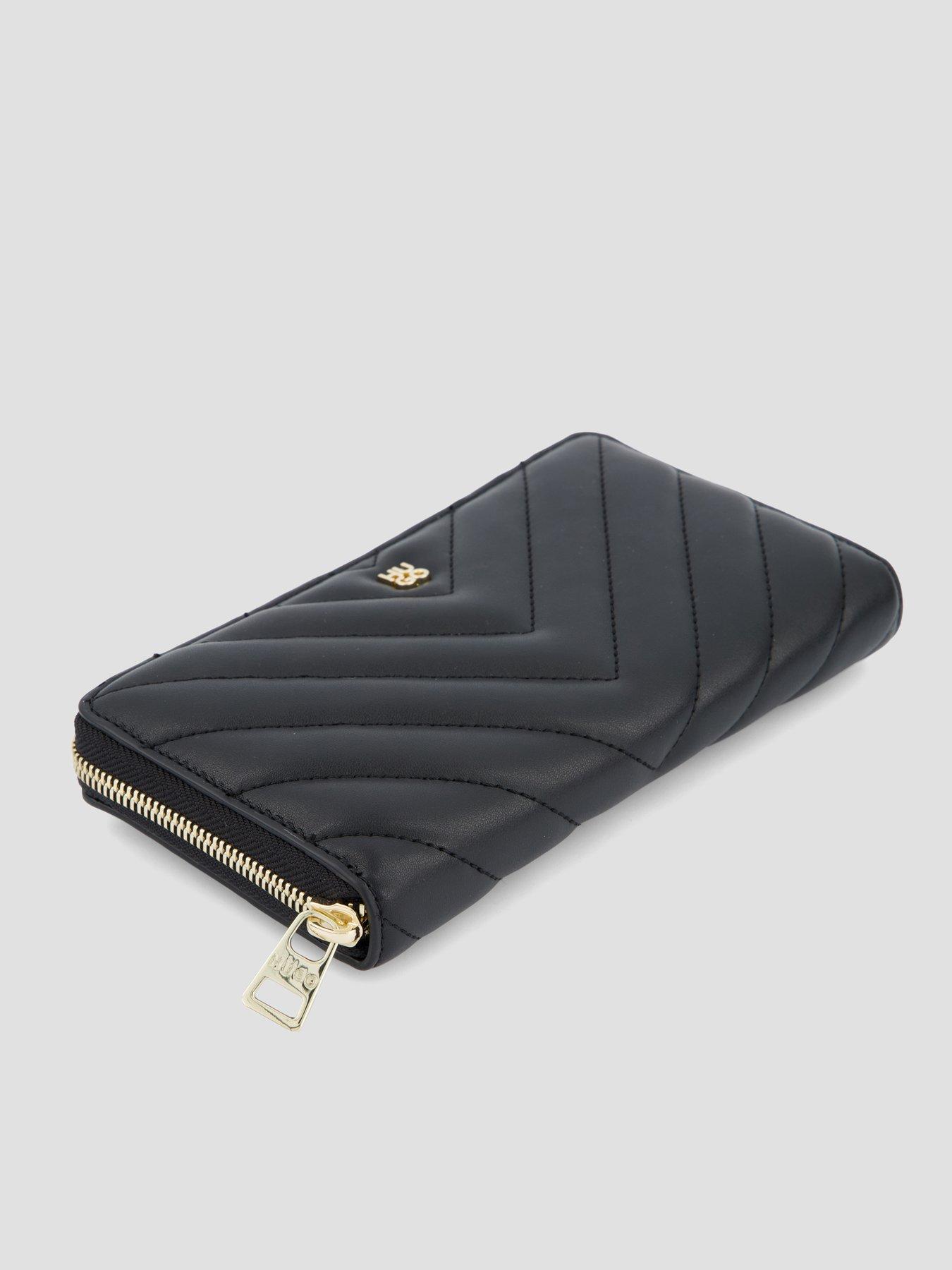 Image 3 of 4 of BOSS Logo Chevron Purse - Black