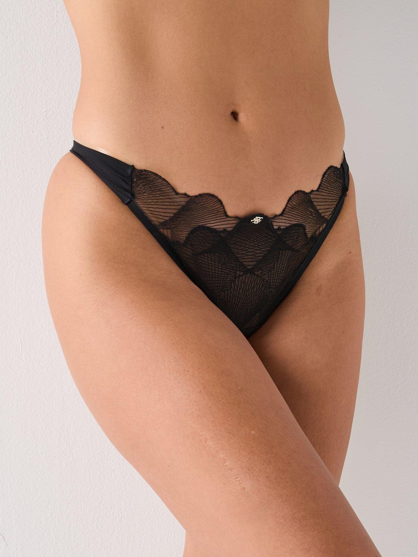 boss-lace-thong-black