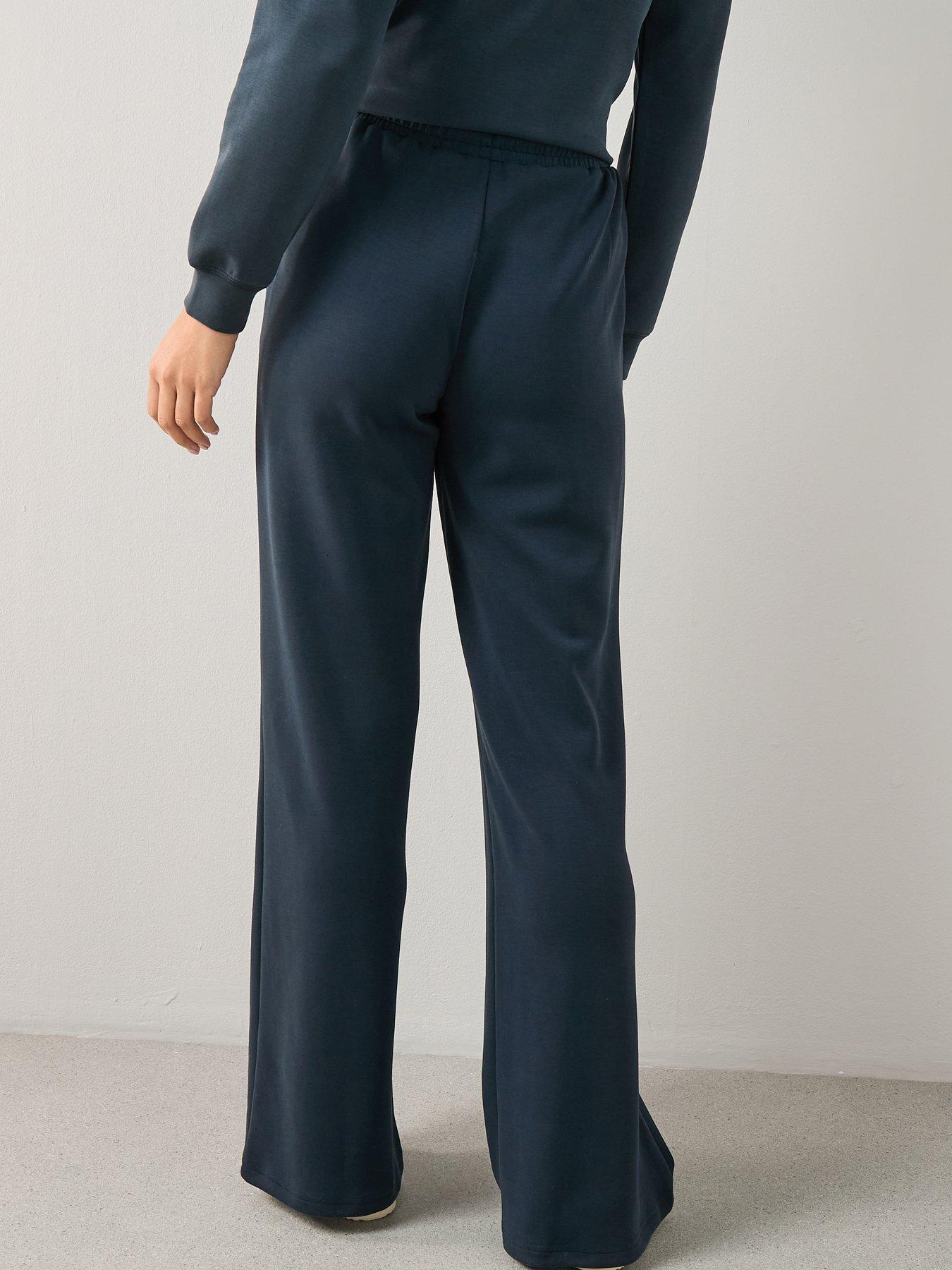 Image 2 of 6 of The Very Collection Modal Mix Wide Leg Jogger - Navy