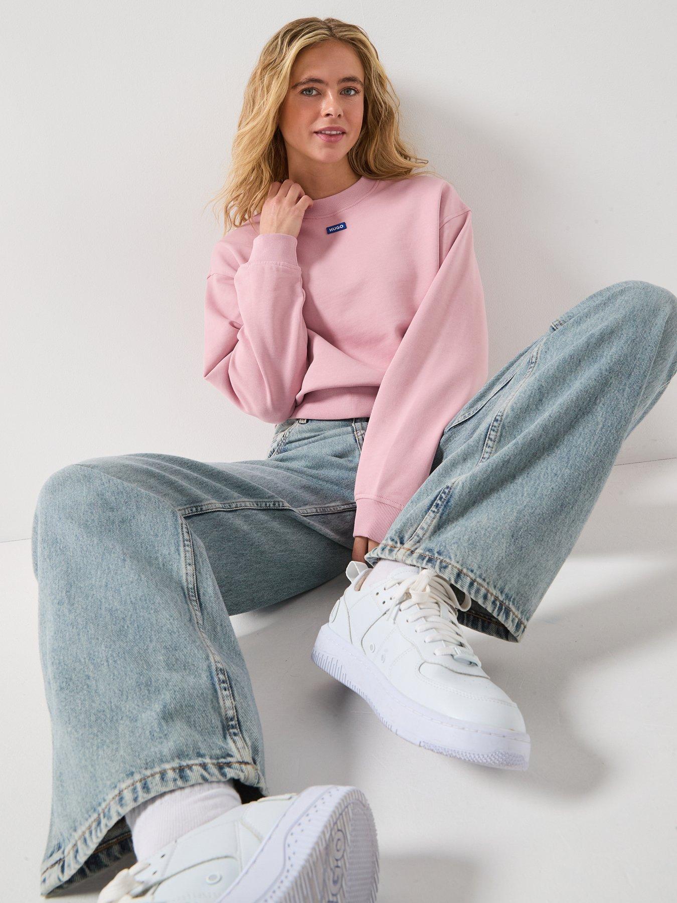 Image 4 of 6 of HUGO Leni Straight Leg Jeans - Blue