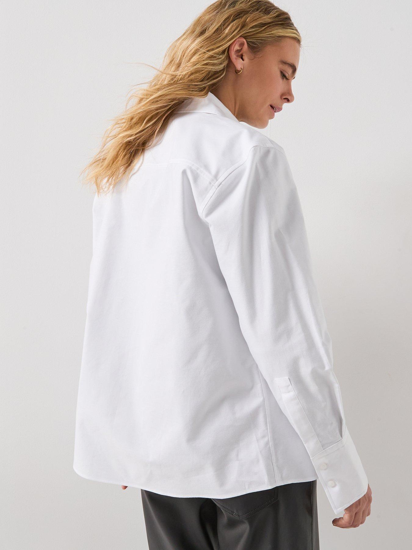 Image 2 of 5 of HUGO Erselia Shirt With Heart Logo - White