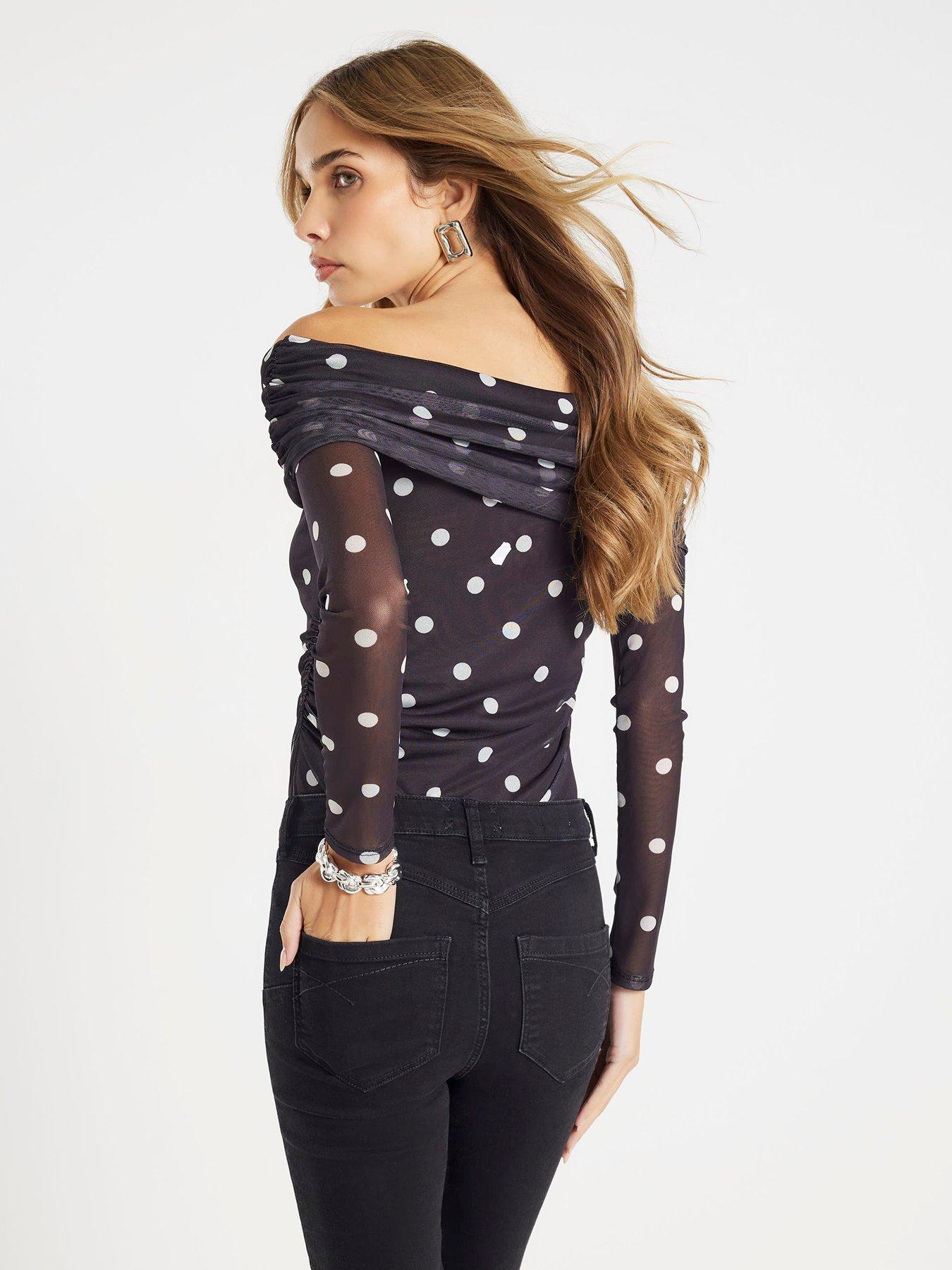 river-island-long-sleeve-bardot-spot-mesh-bodystillFront