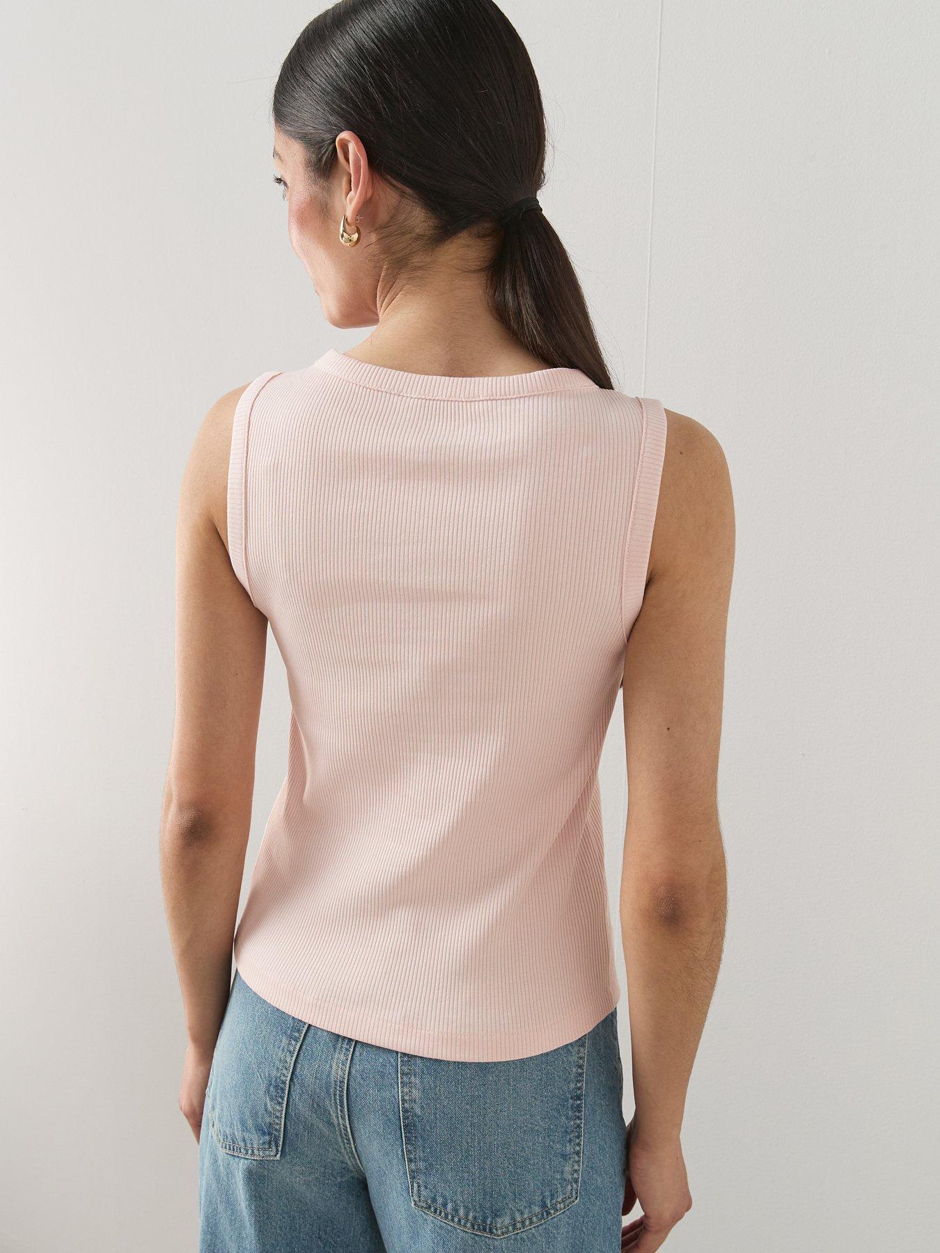 the-very-collection-button-thru-ribbed-vest-pinkstillFront