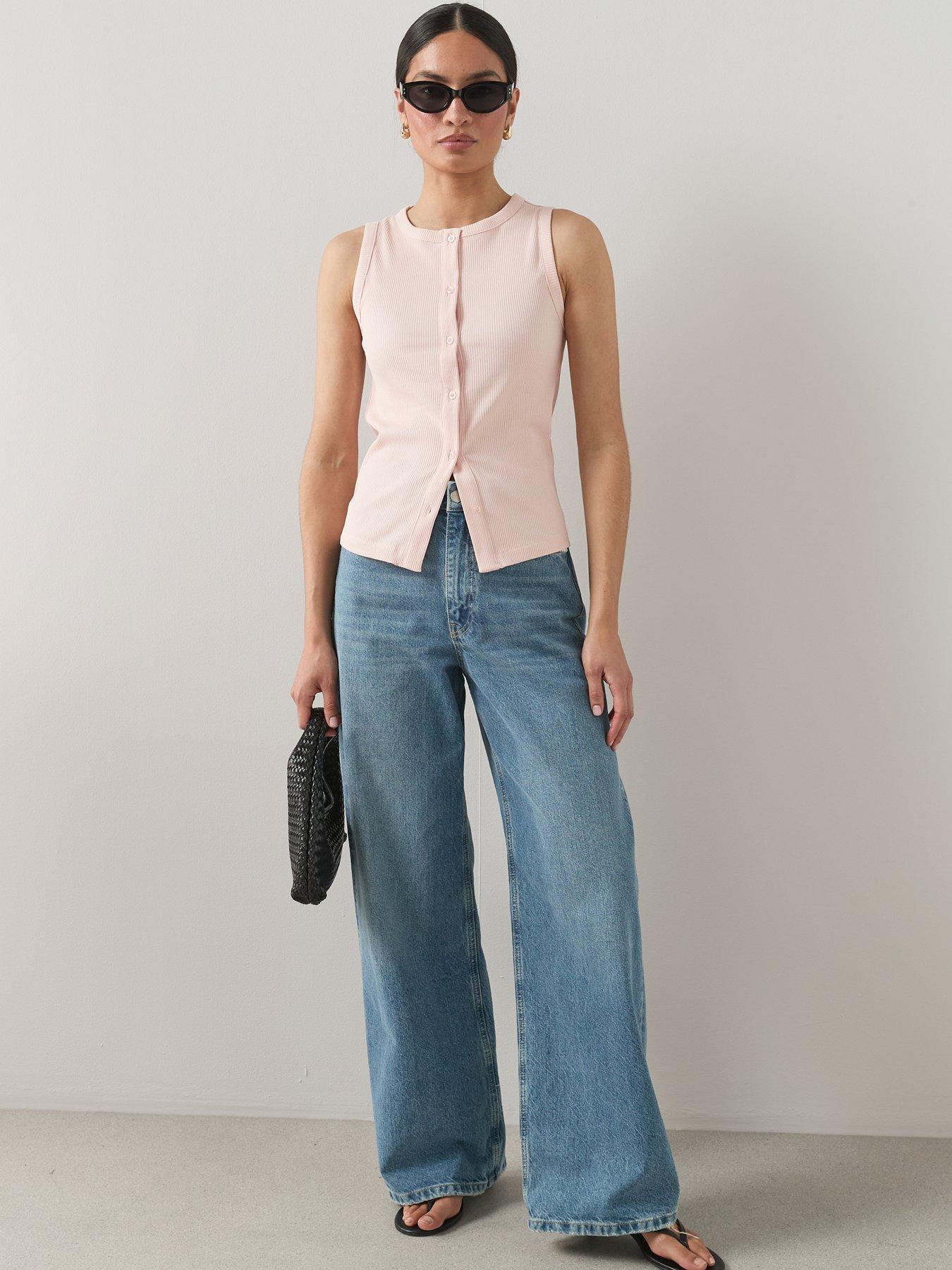 the-very-collection-button-thru-ribbed-vest-pinkback