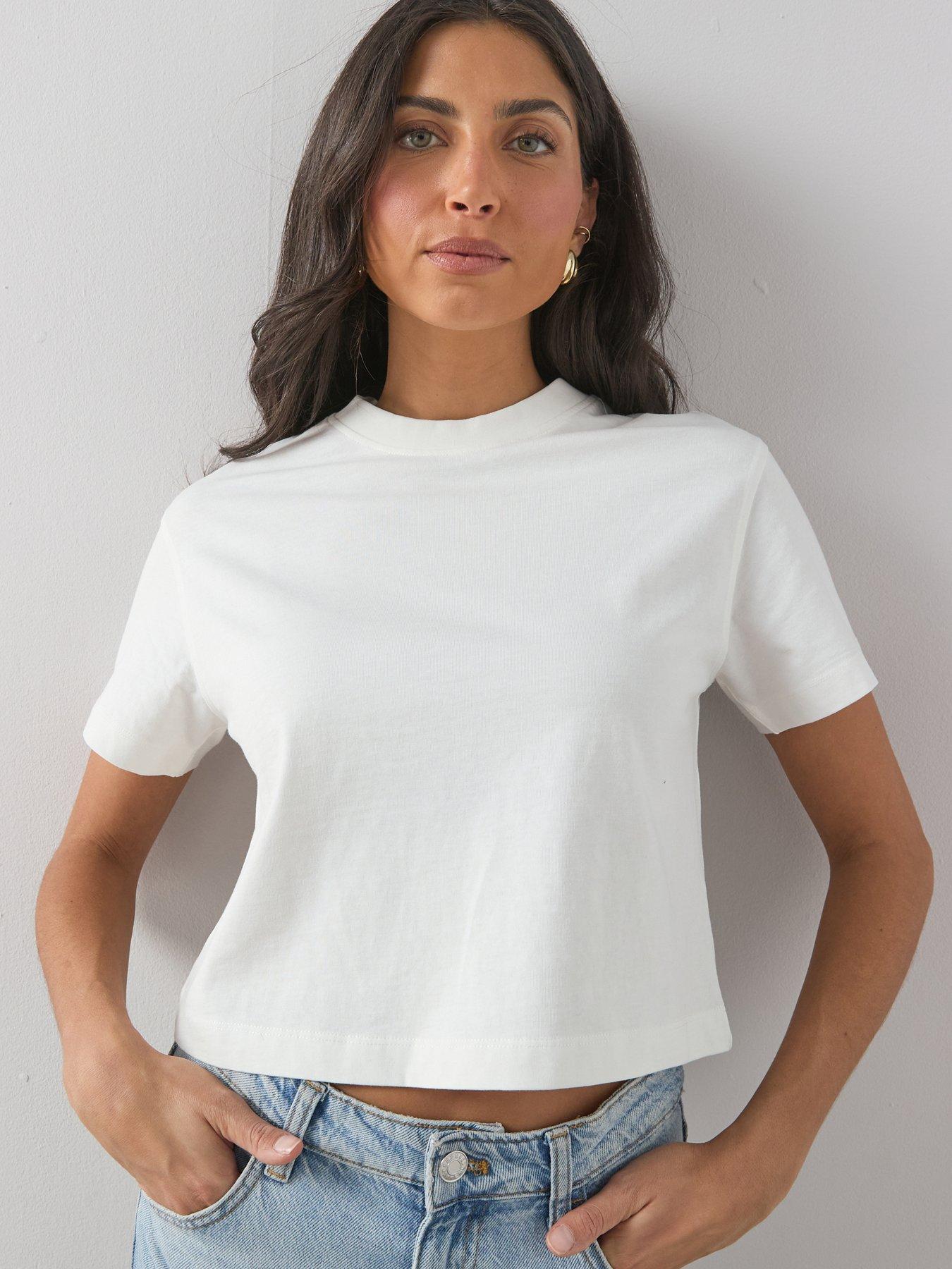 The Very Collection Heavyweight Cotton Boxy Short Sleeve T-Shirt - White