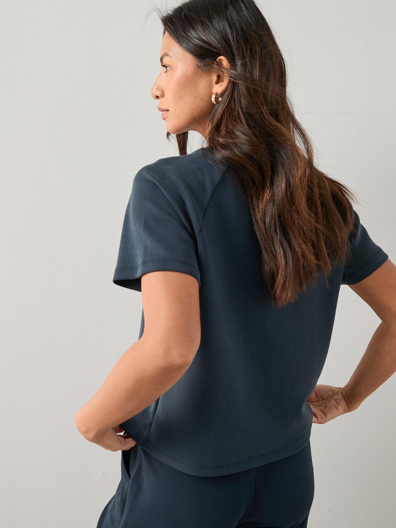 the-very-collection-modal-mix-t-shirt-navystillFront