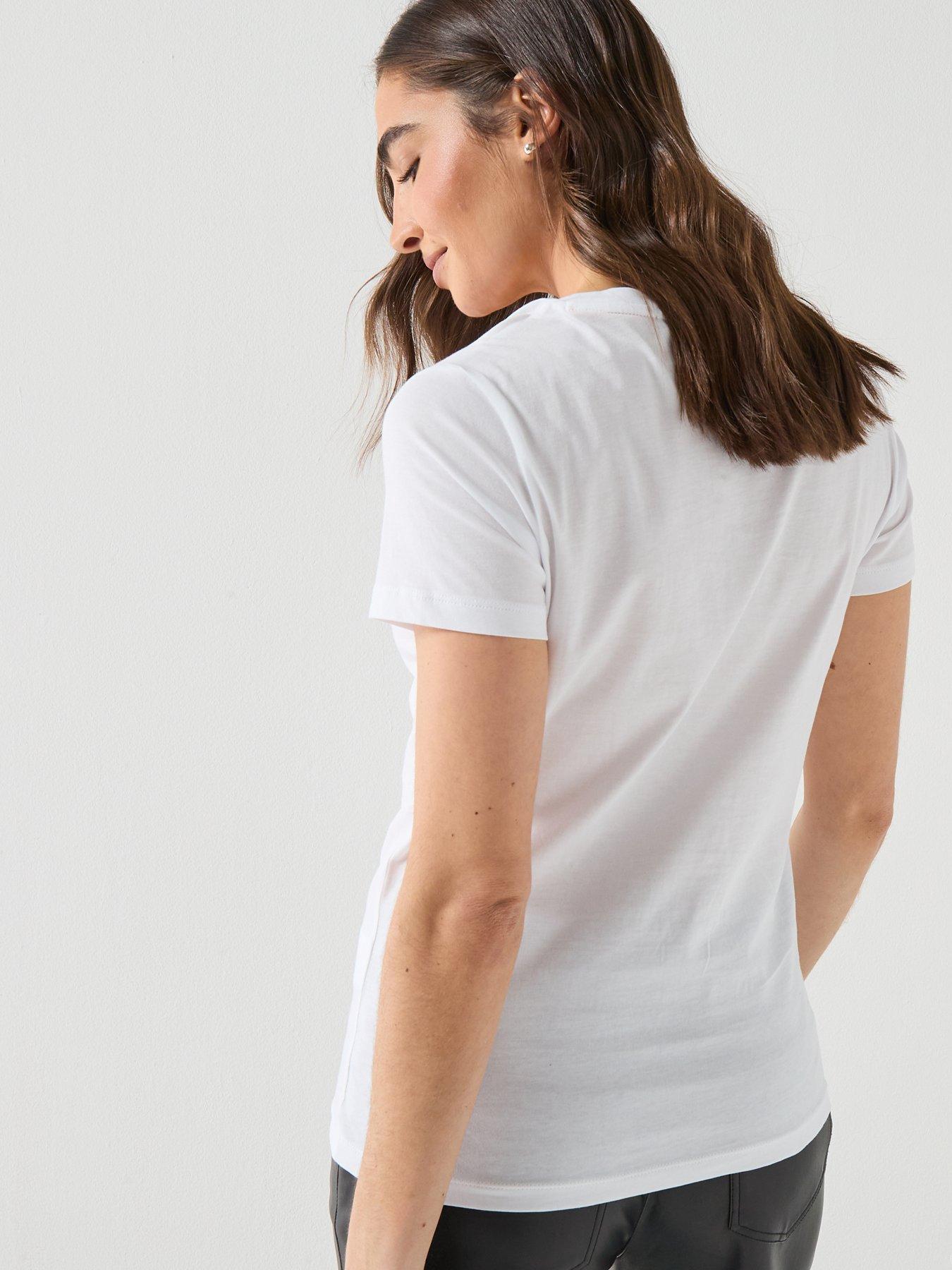 Image 2 of 6 of BOSS Embroidered T-Shirt - White
