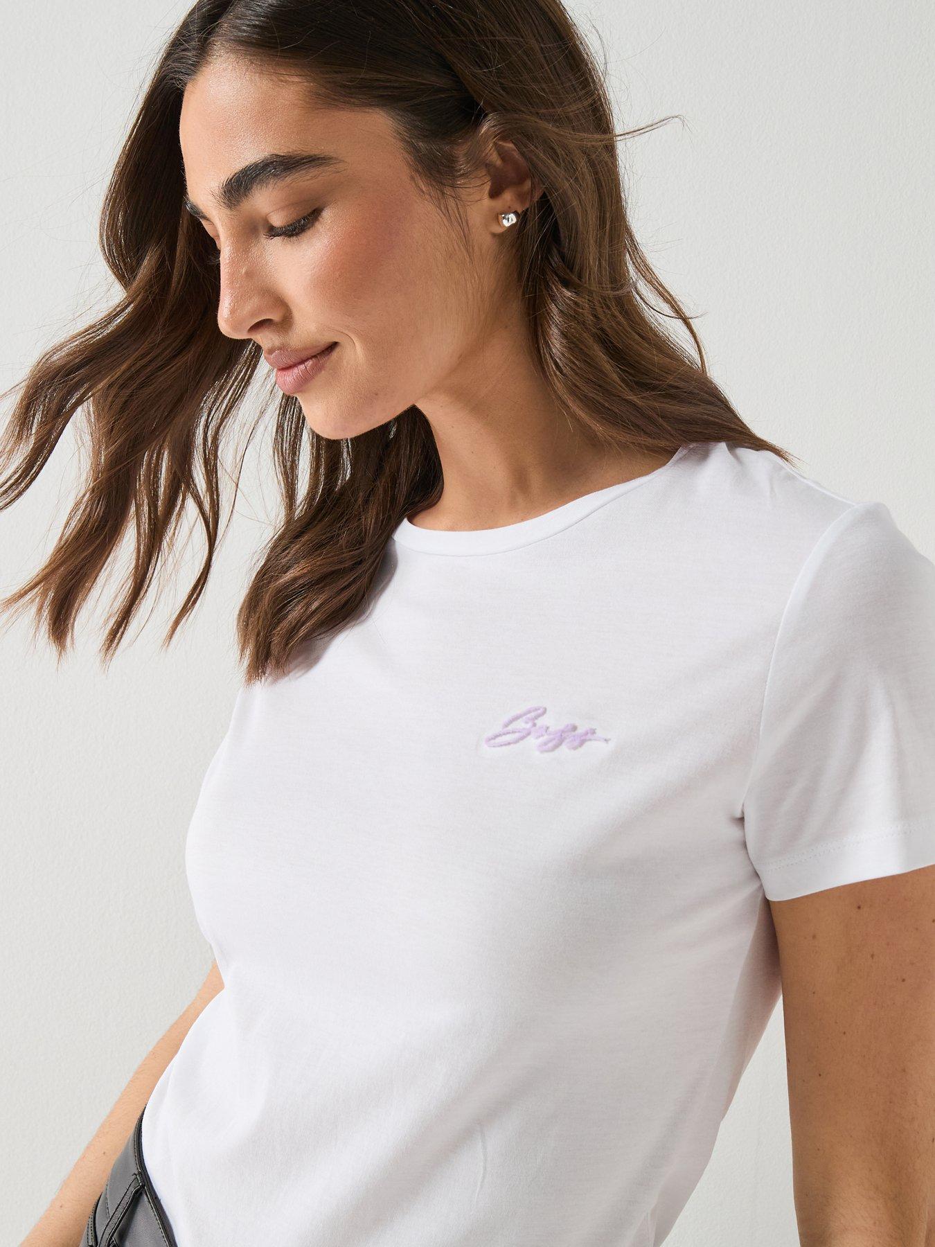 Image 5 of 6 of BOSS Embroidered T-Shirt - White