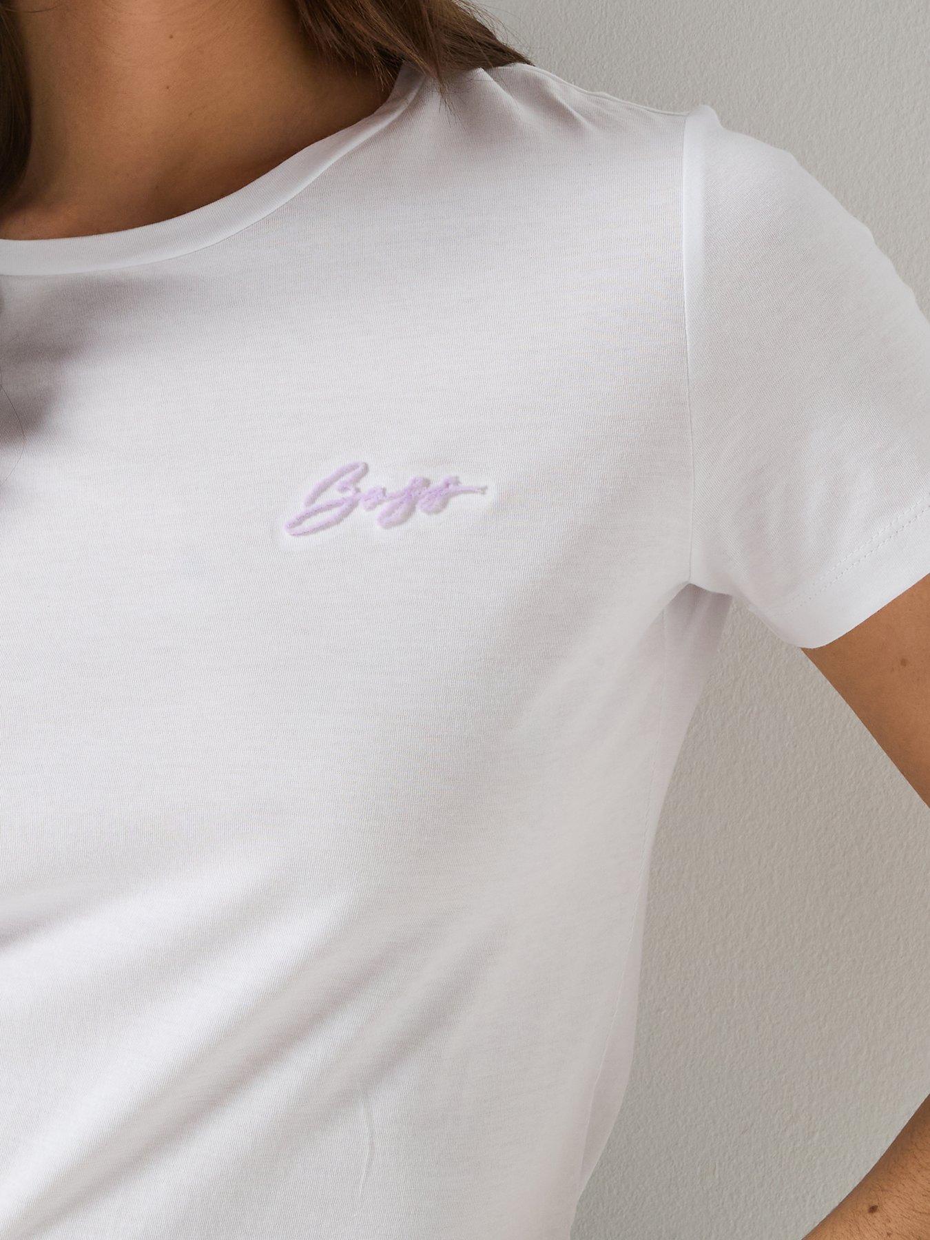 Image 6 of 6 of BOSS Embroidered T-Shirt - White