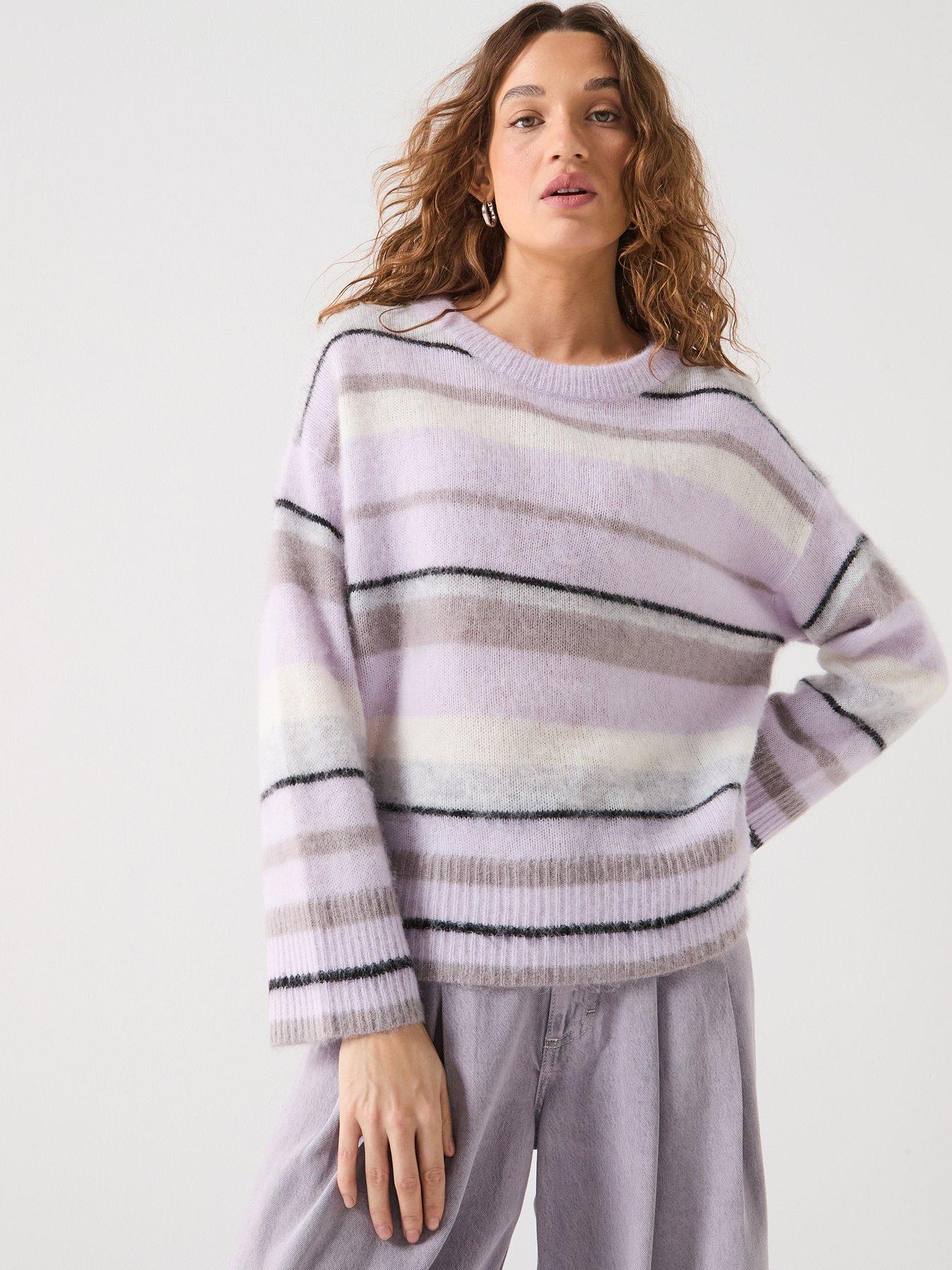 boss-long-sleeve-striped-knit-jumper-purplefront