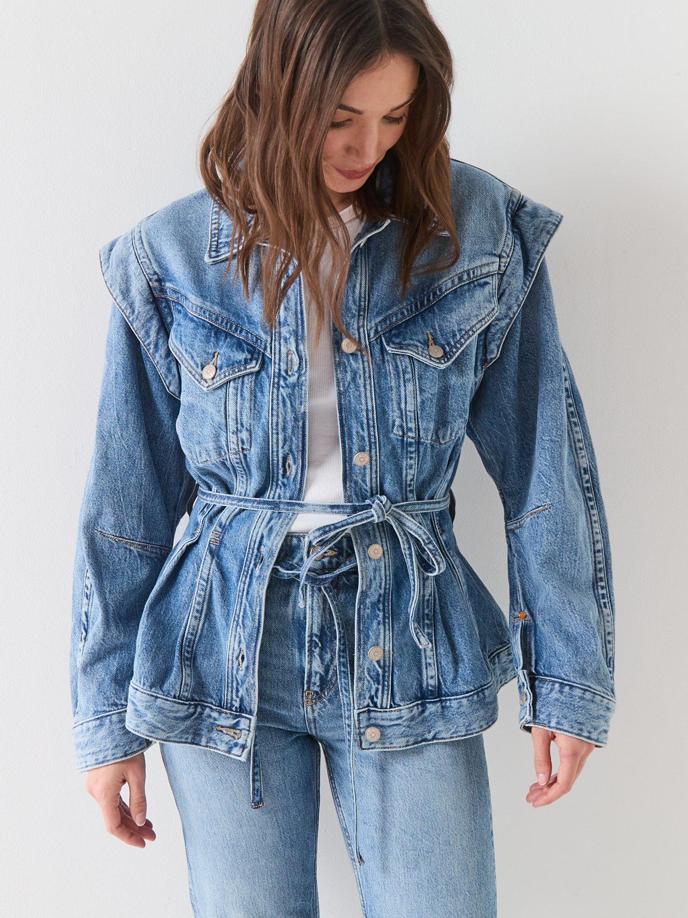 Image 4 of 6 of BOSS Denim Cinched Jacket - Blue