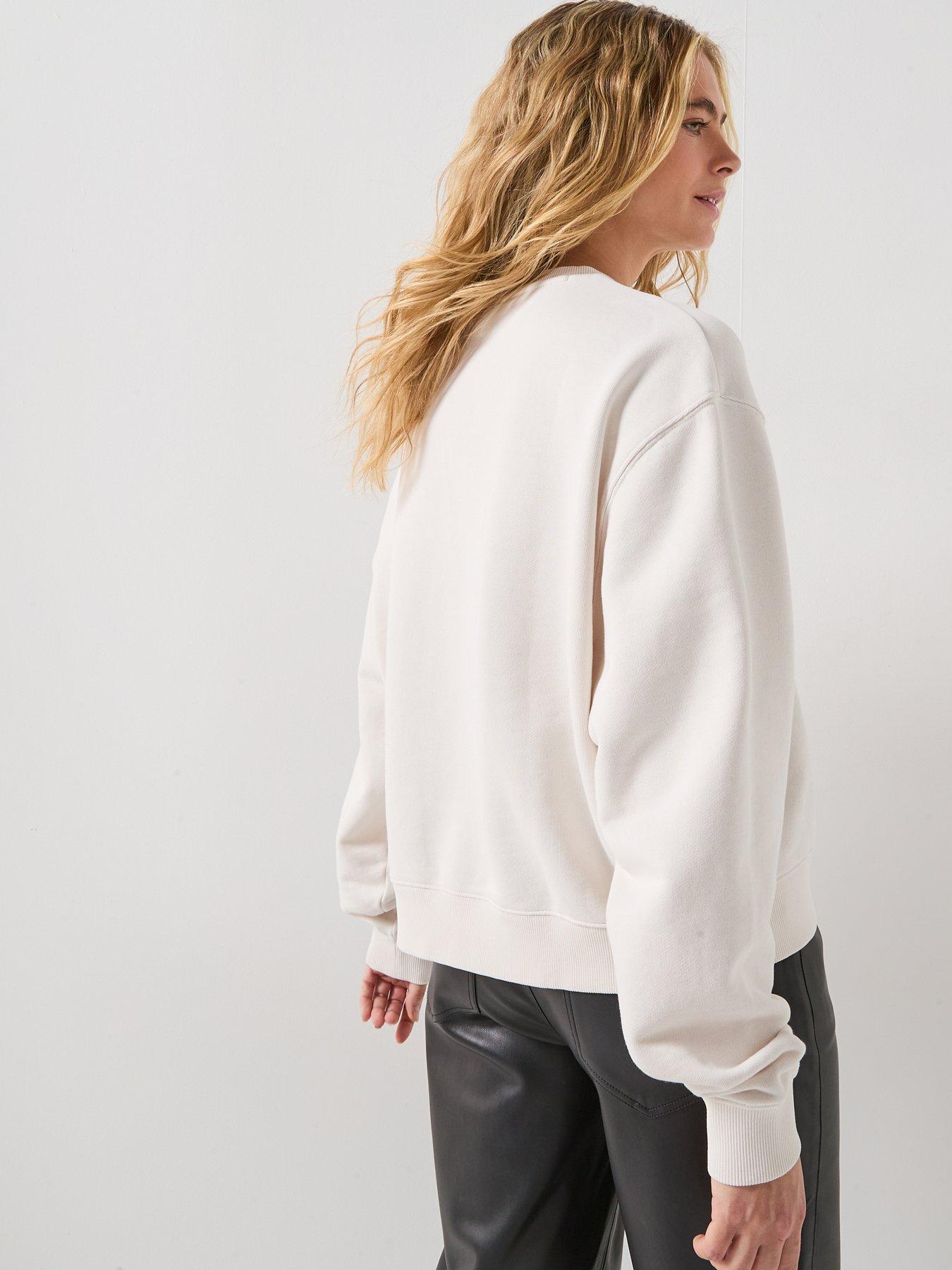 Image 2 of 5 of HUGO Deroxina Crew Neck Sweatshirt - White
