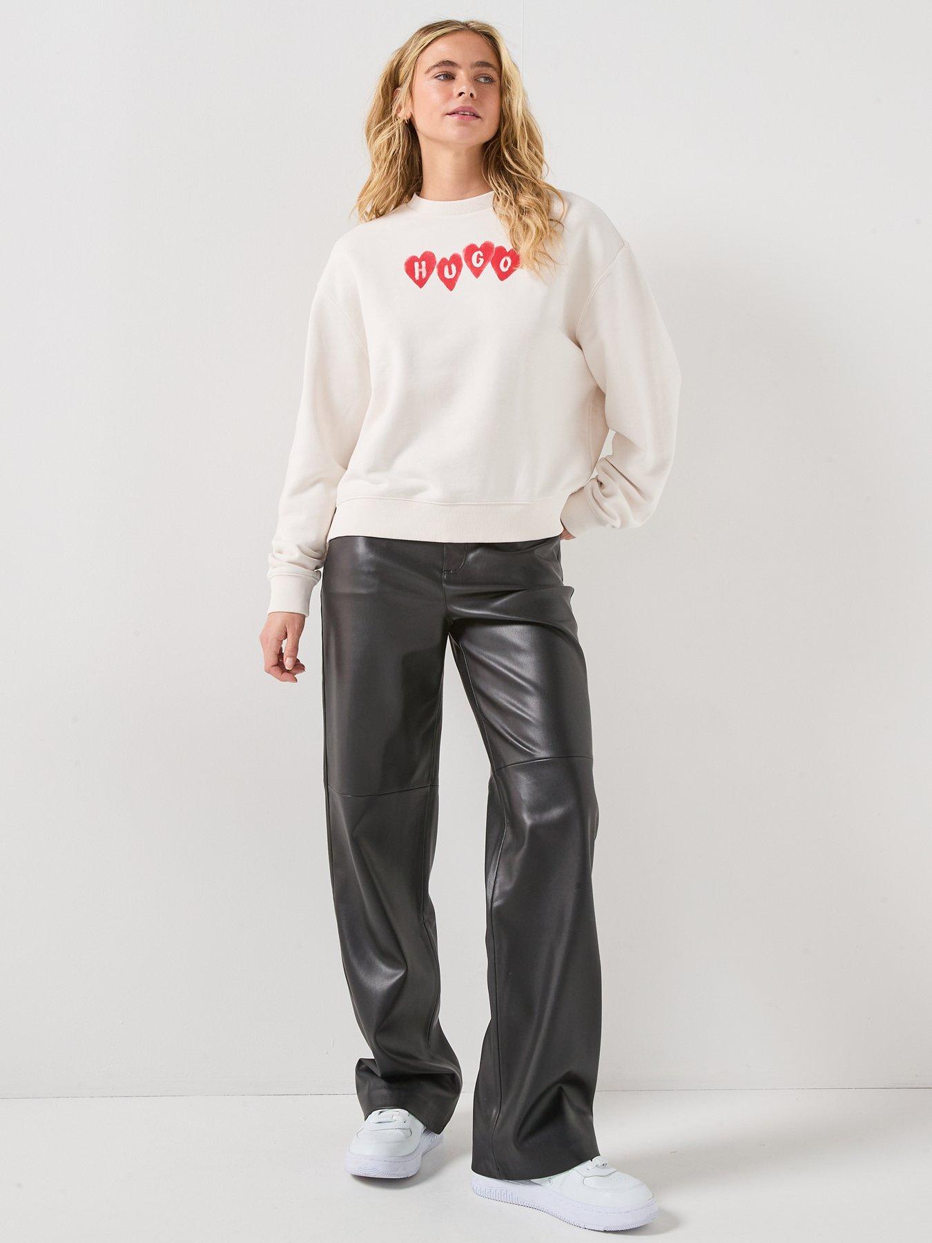 Image 3 of 5 of HUGO Deroxina Crew Neck Sweatshirt - White