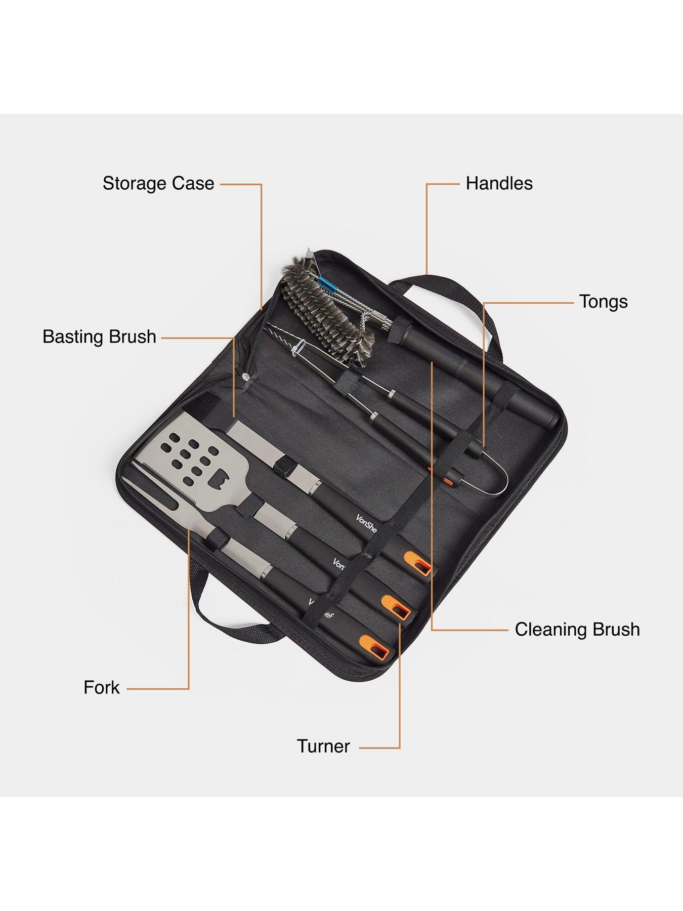 Image 5 of 5 of Vonhaus 5 Piece BBQ Tool Set with Nylon Case