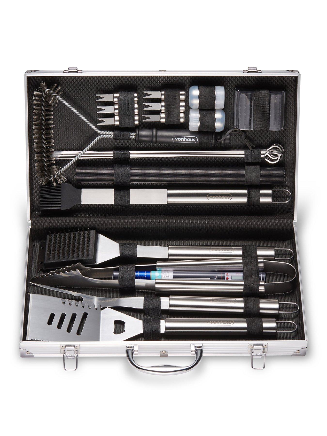 Image 2 of 7 of Vonhaus 25 Piece BBQ Tool Set with Aluminium Case