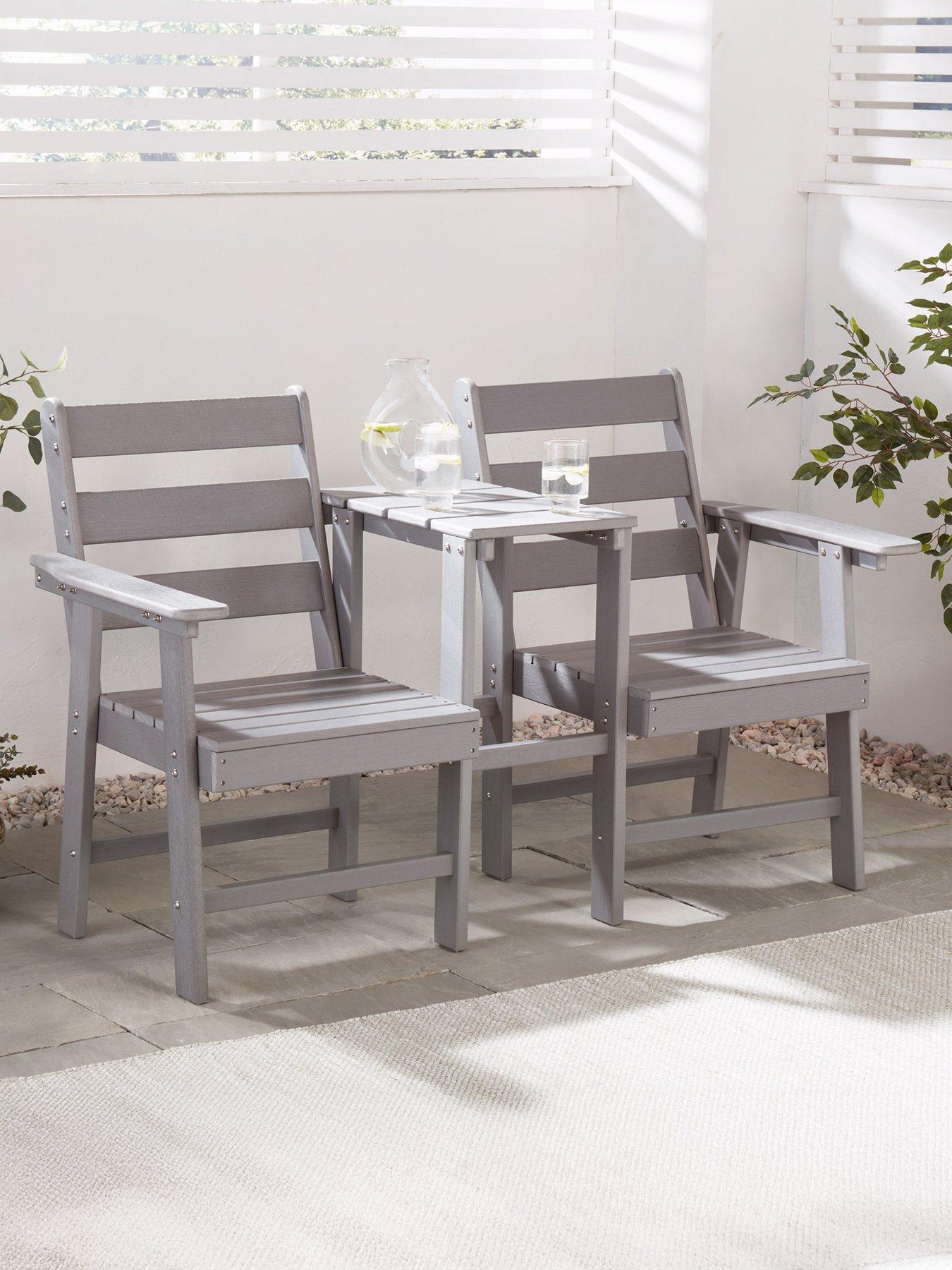 Image 1 of 6 of Vonhaus Westport Jack &amp; Jill Seat- Grey