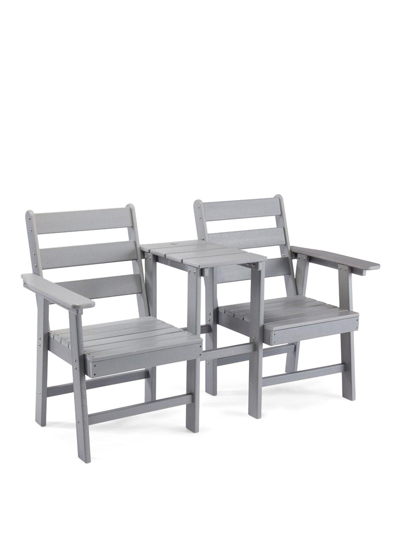 Image 2 of 6 of Vonhaus Westport Jack &amp; Jill Seat- Grey