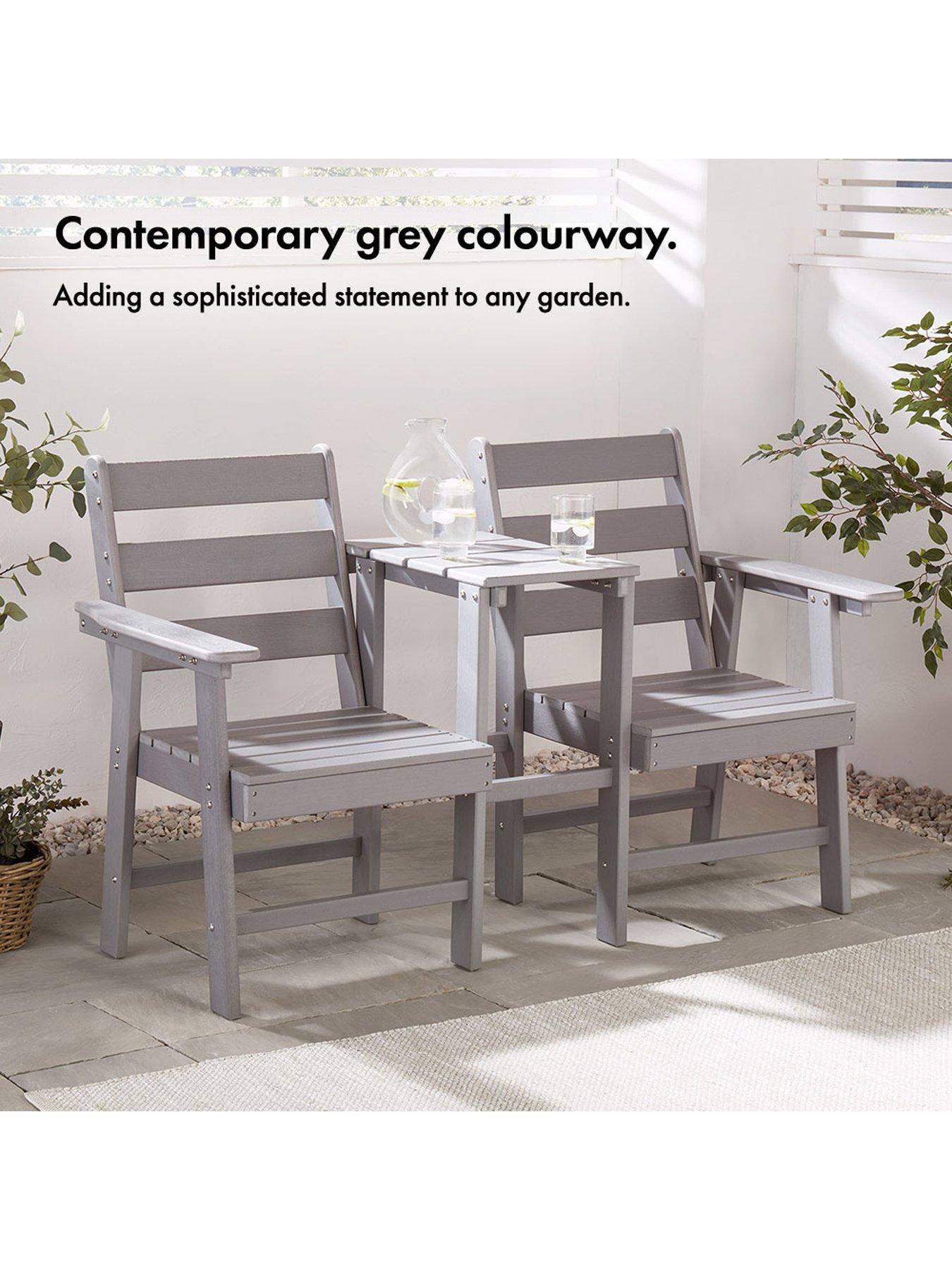 Image 4 of 6 of Vonhaus Westport Jack &amp; Jill Seat- Grey
