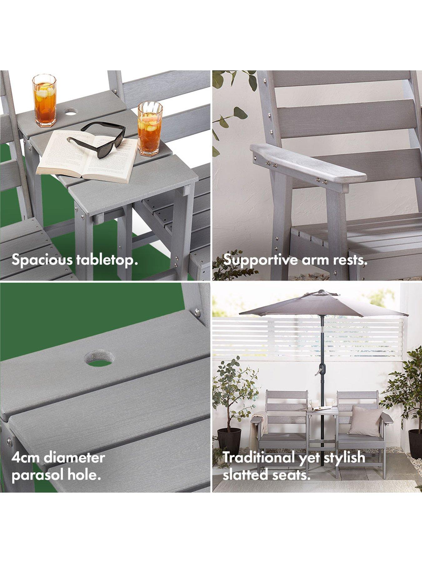 Image 5 of 6 of Vonhaus Westport Jack &amp; Jill Seat- Grey