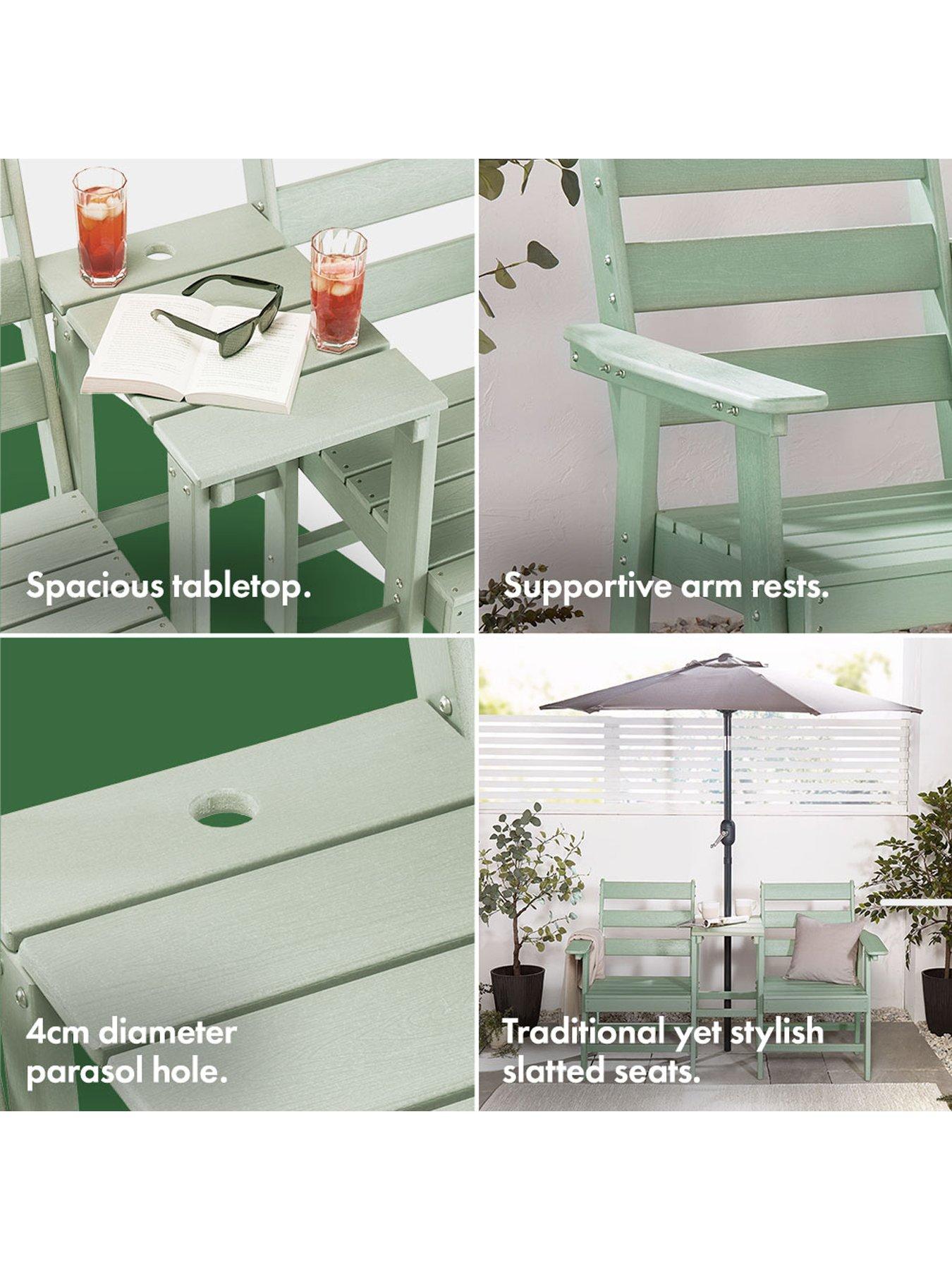 Image 4 of 6 of Vonhaus Westport Jack &amp; Jill Seat- Green