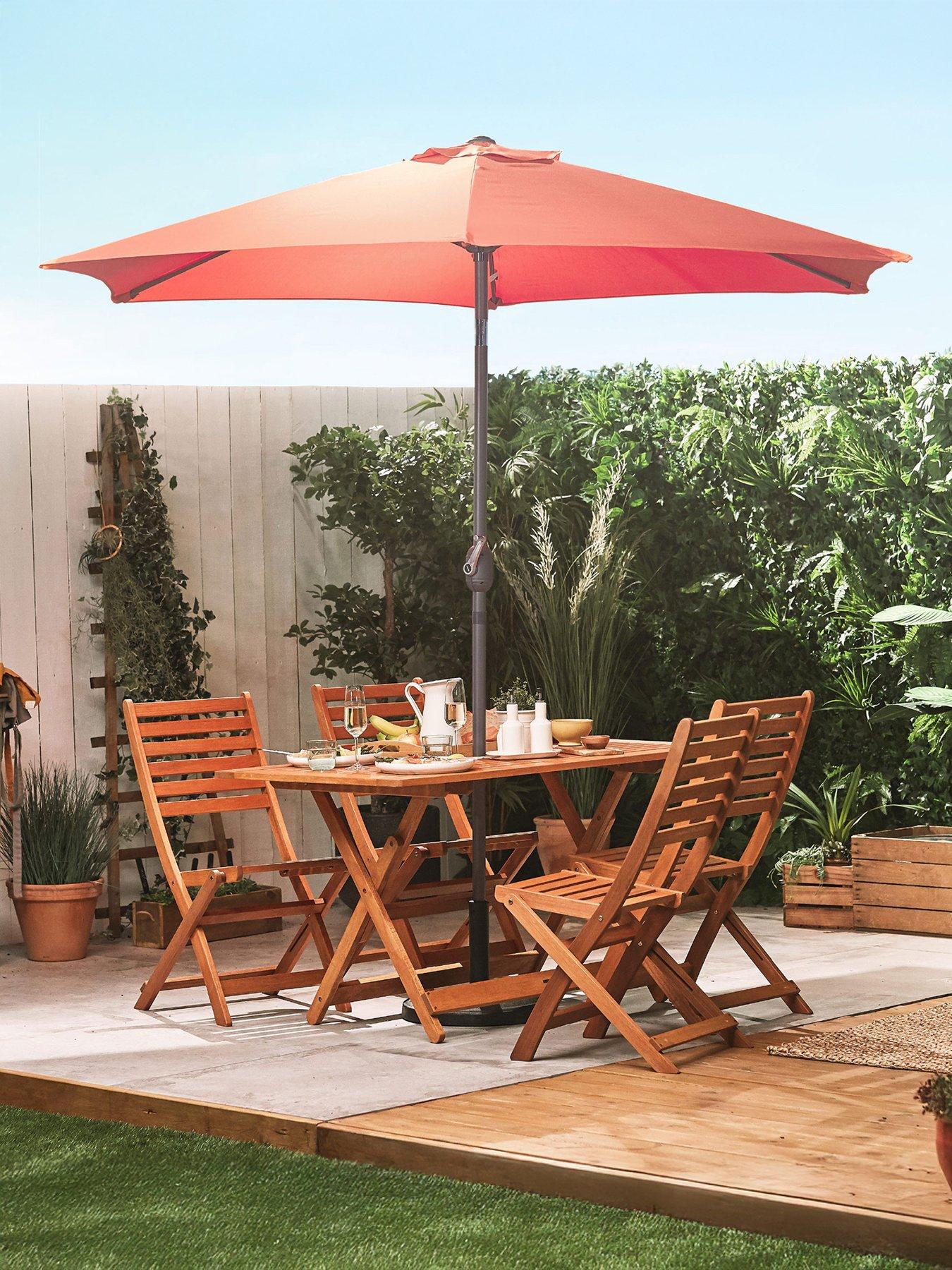 Vonhaus Vonhous Burnt Orange 2.7m Steel Garden Parasol