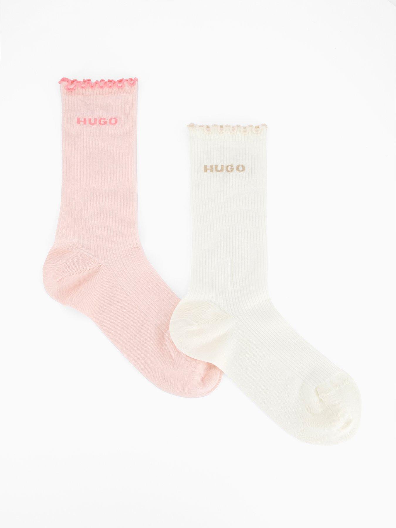 HUGO 2 Pack Lettuce Hem Socks - Multi