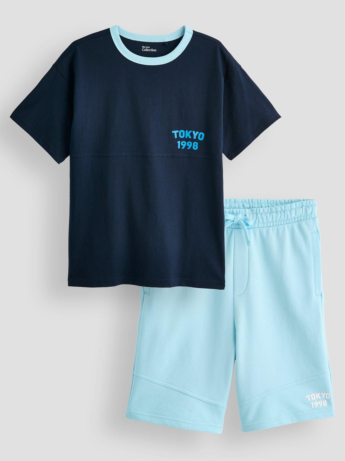 The Very Collection Boys Tokyo Graphic T-shirt And Short Set - Multi
