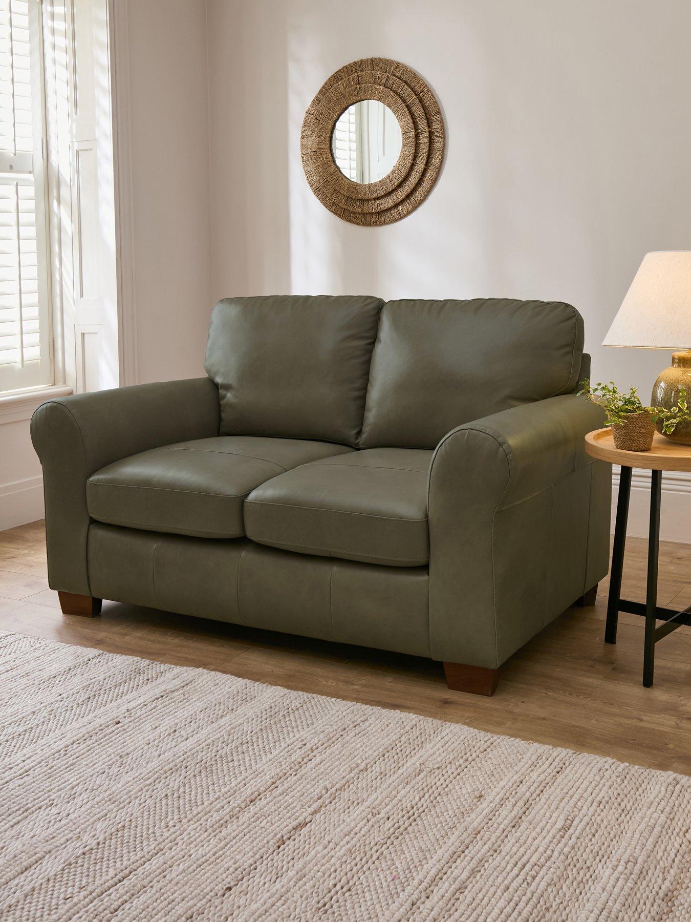 The Very Collection Bailey Italian Leather 2 Seater Sofa Bed