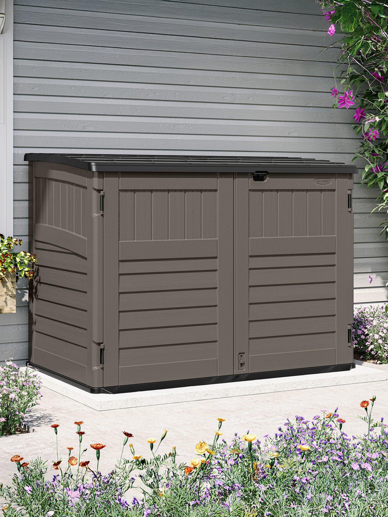 Image 3 of 8 of Suncast Stow-Away Large Store - Stone Grey